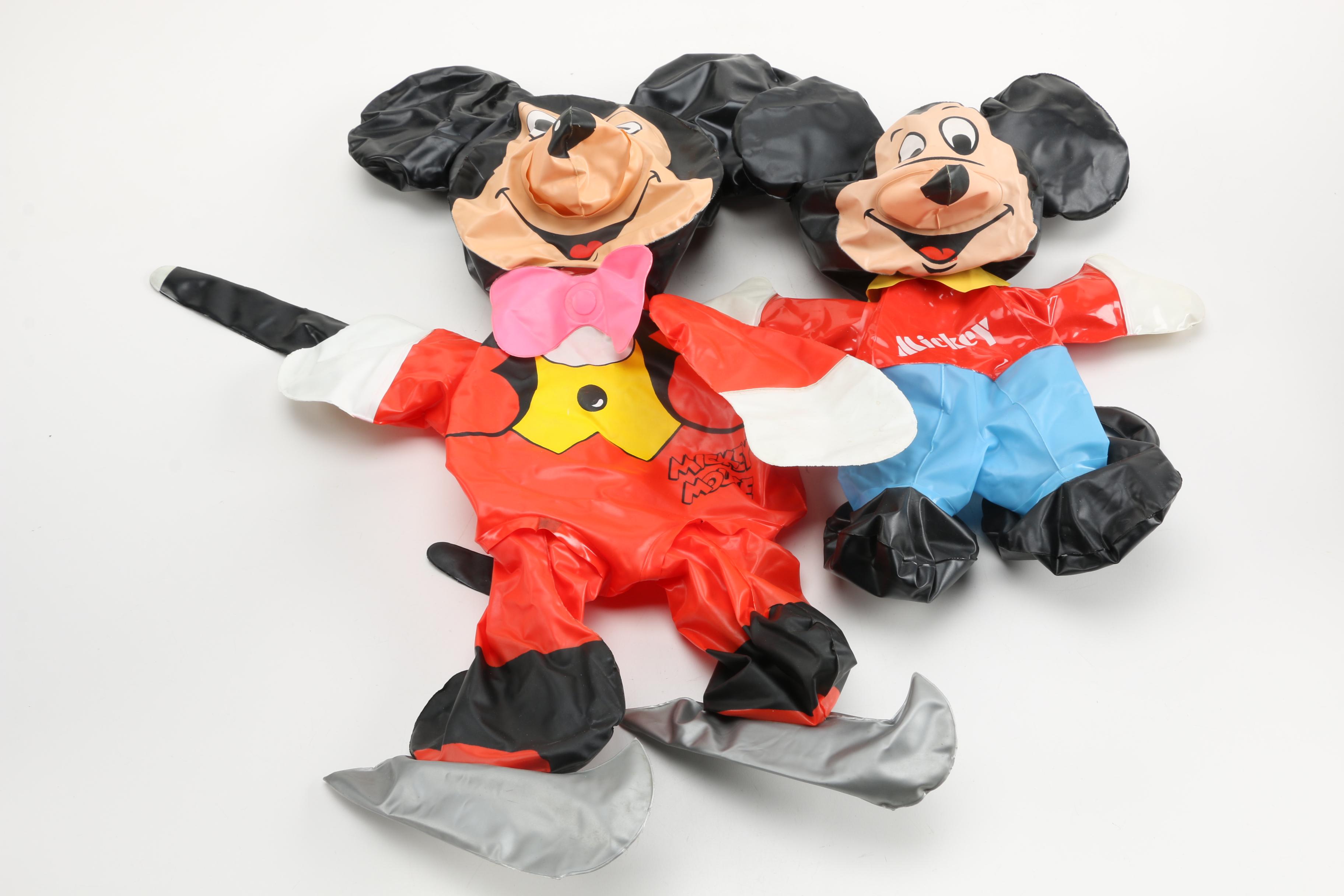 Vintage Mickey Mouse Playhouse, Roller Skates, and Toys