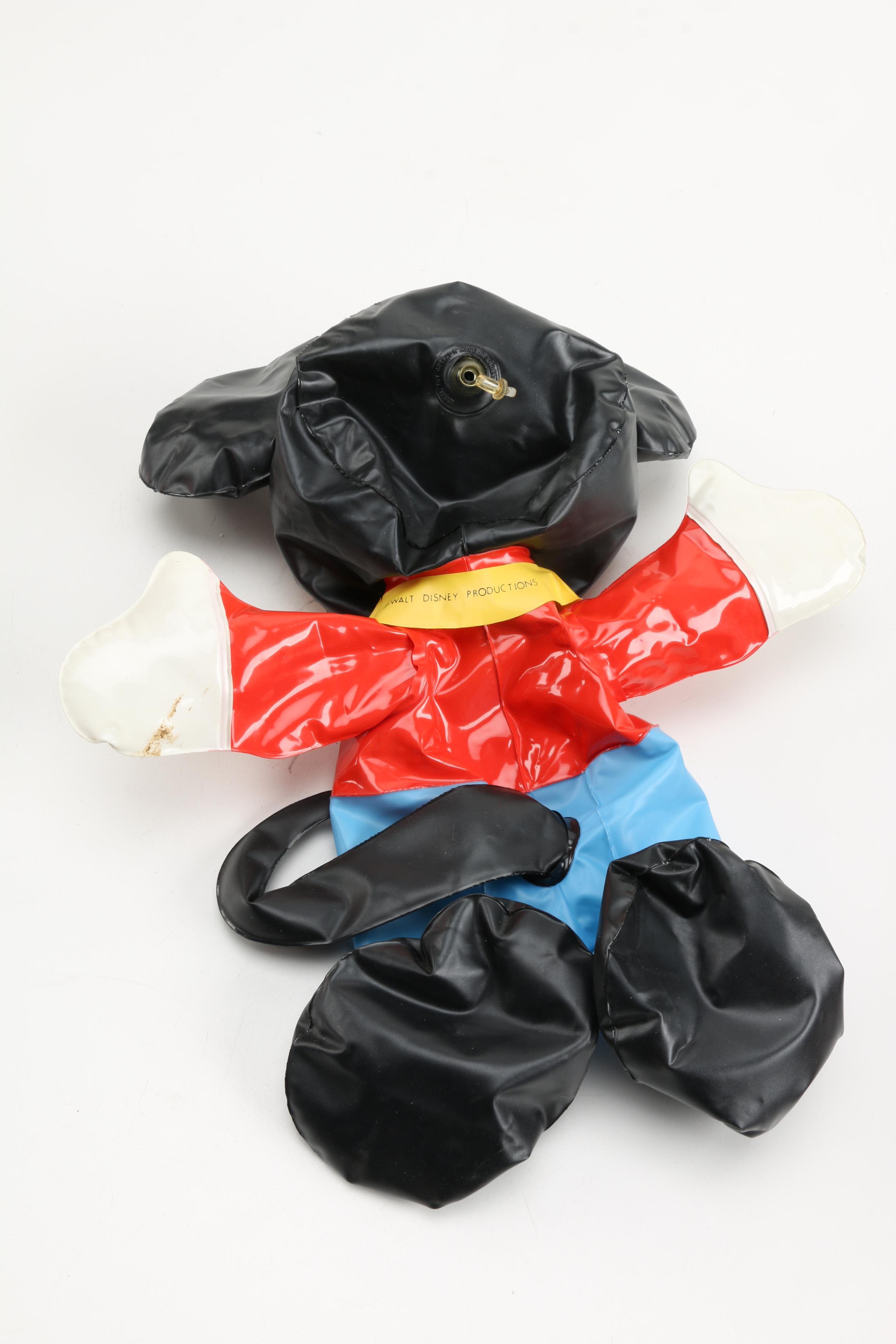 Vintage Mickey Mouse Playhouse, Roller Skates, and Toys