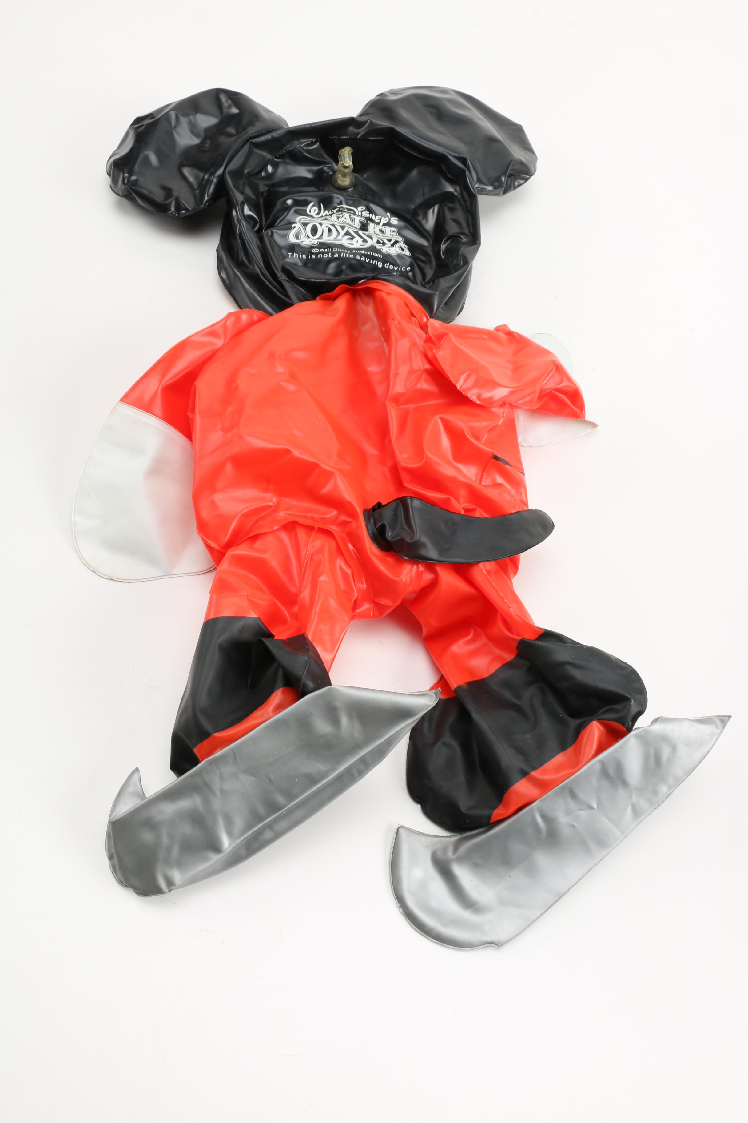 Vintage Mickey Mouse Playhouse, Roller Skates, and Toys