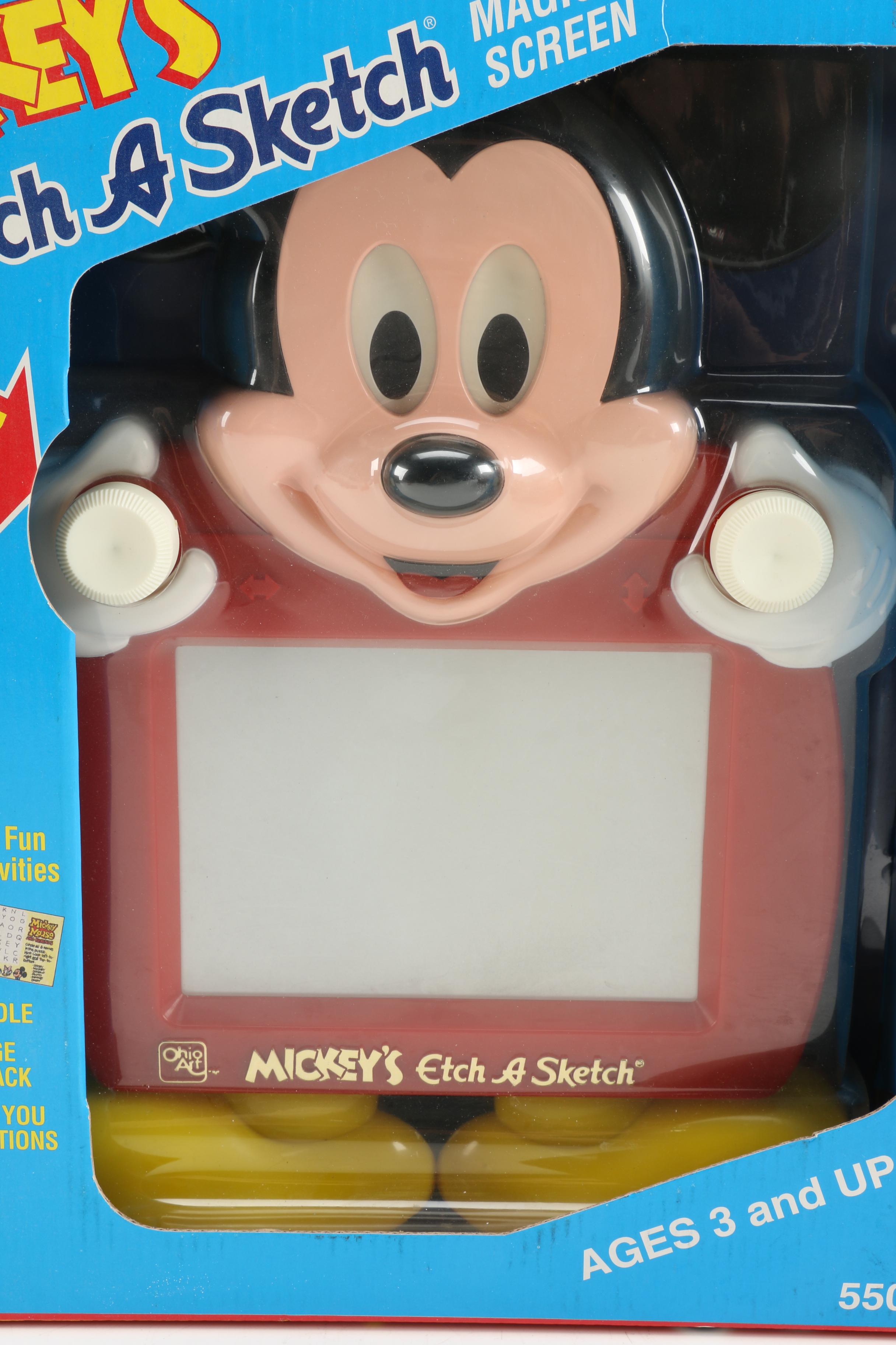 Vintage Mickey Mouse Playhouse, Roller Skates, and Toys