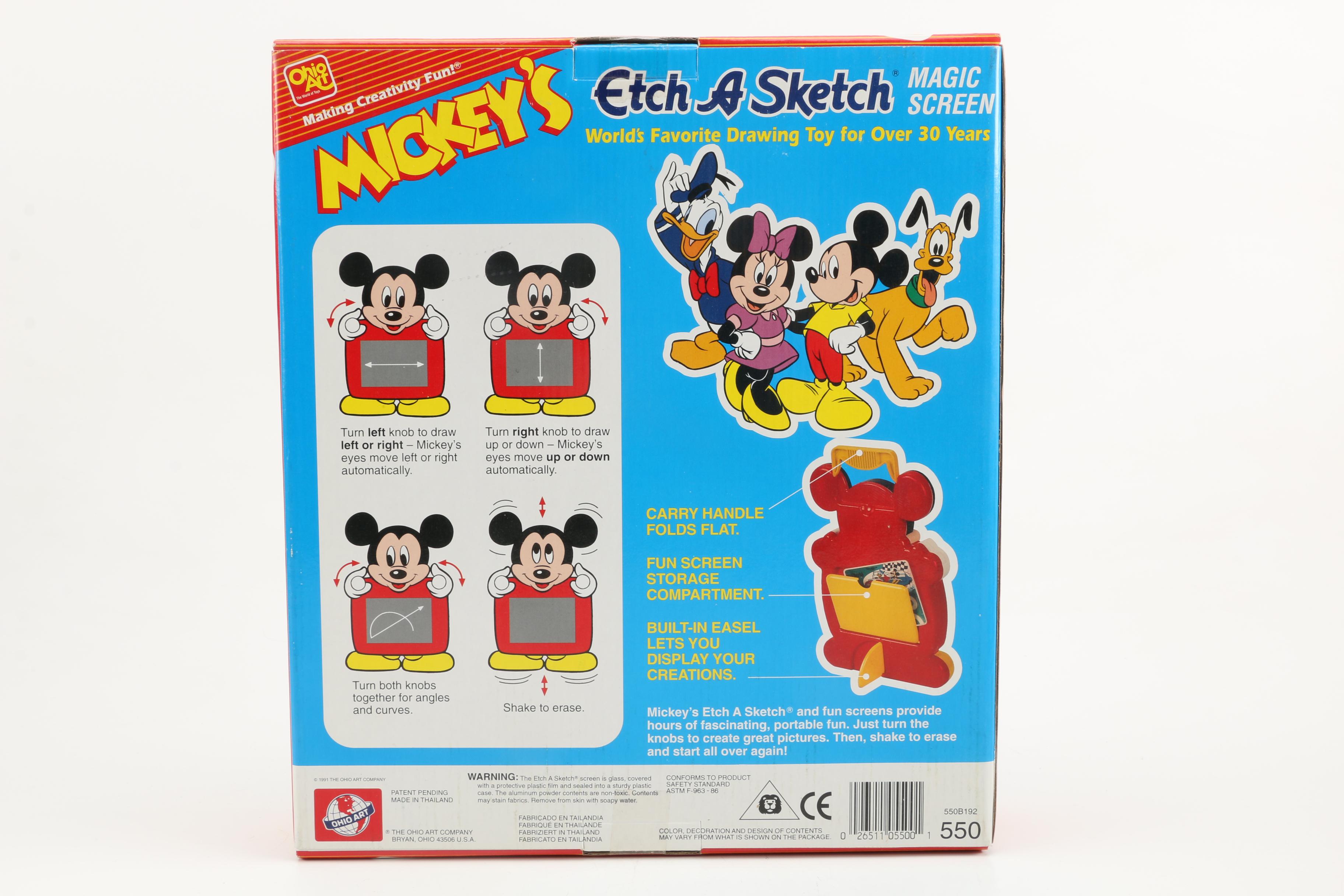 Vintage Mickey Mouse Playhouse, Roller Skates, and Toys