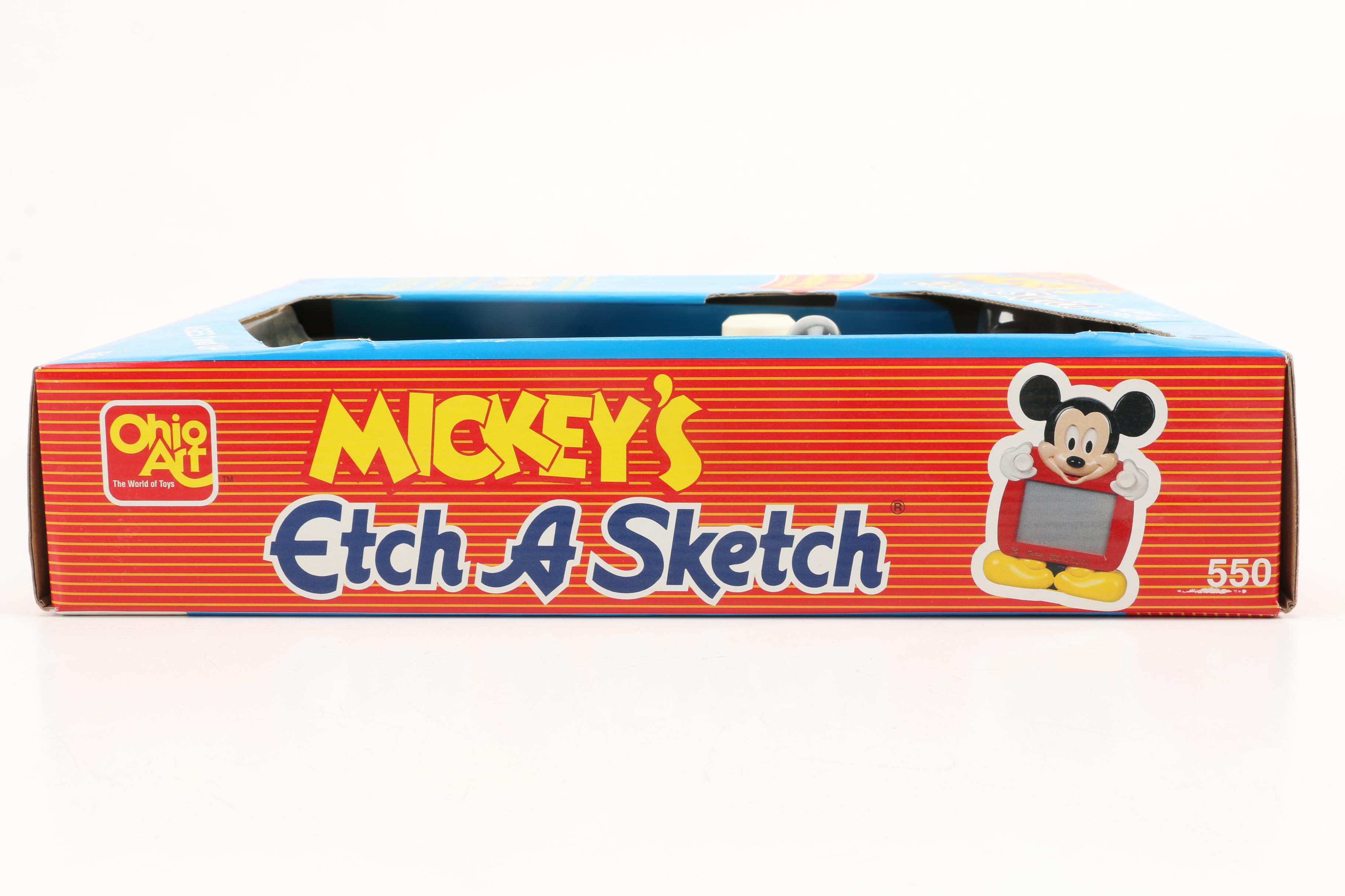 Vintage Mickey Mouse Playhouse, Roller Skates, and Toys