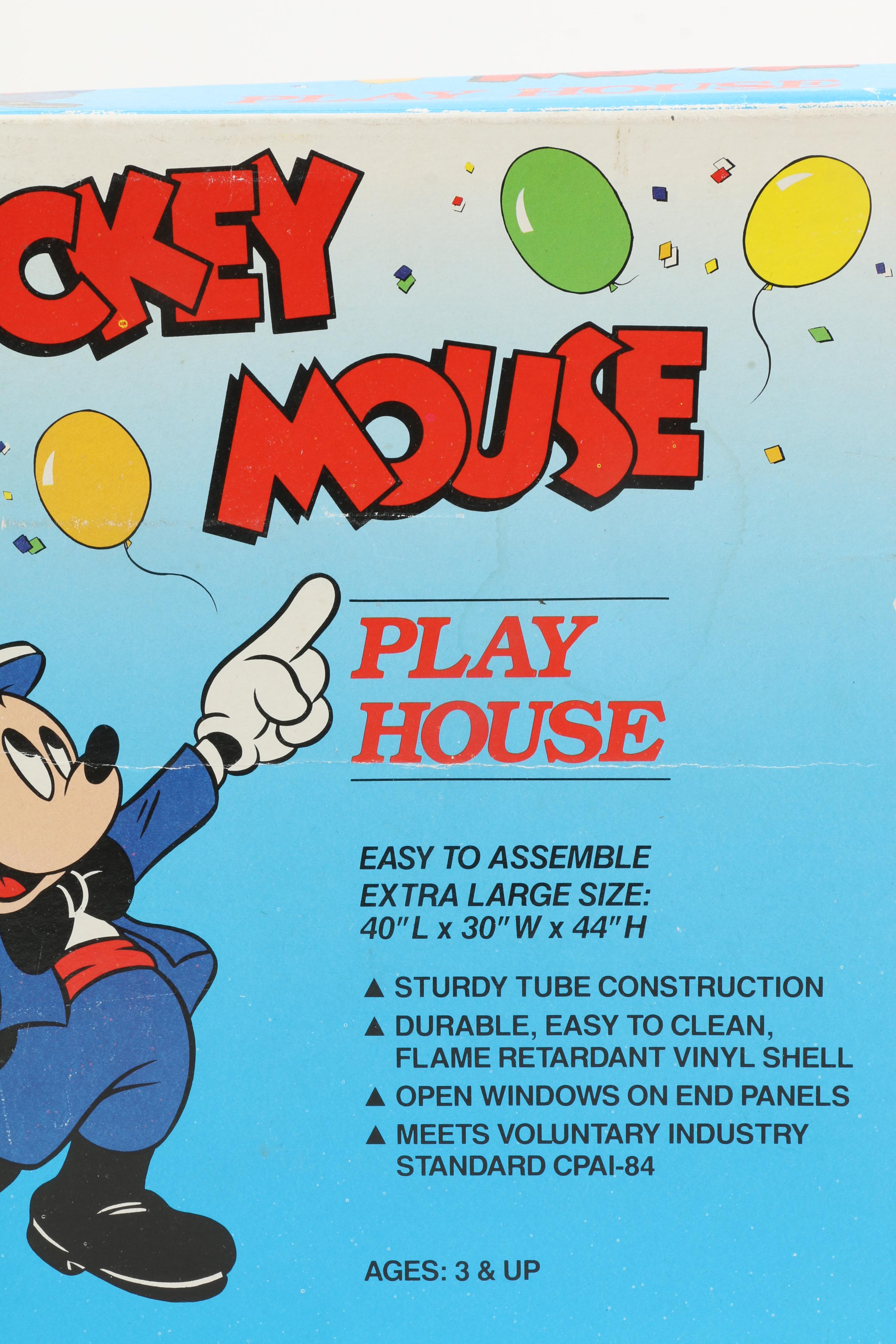 Vintage Mickey Mouse Playhouse, Roller Skates, and Toys