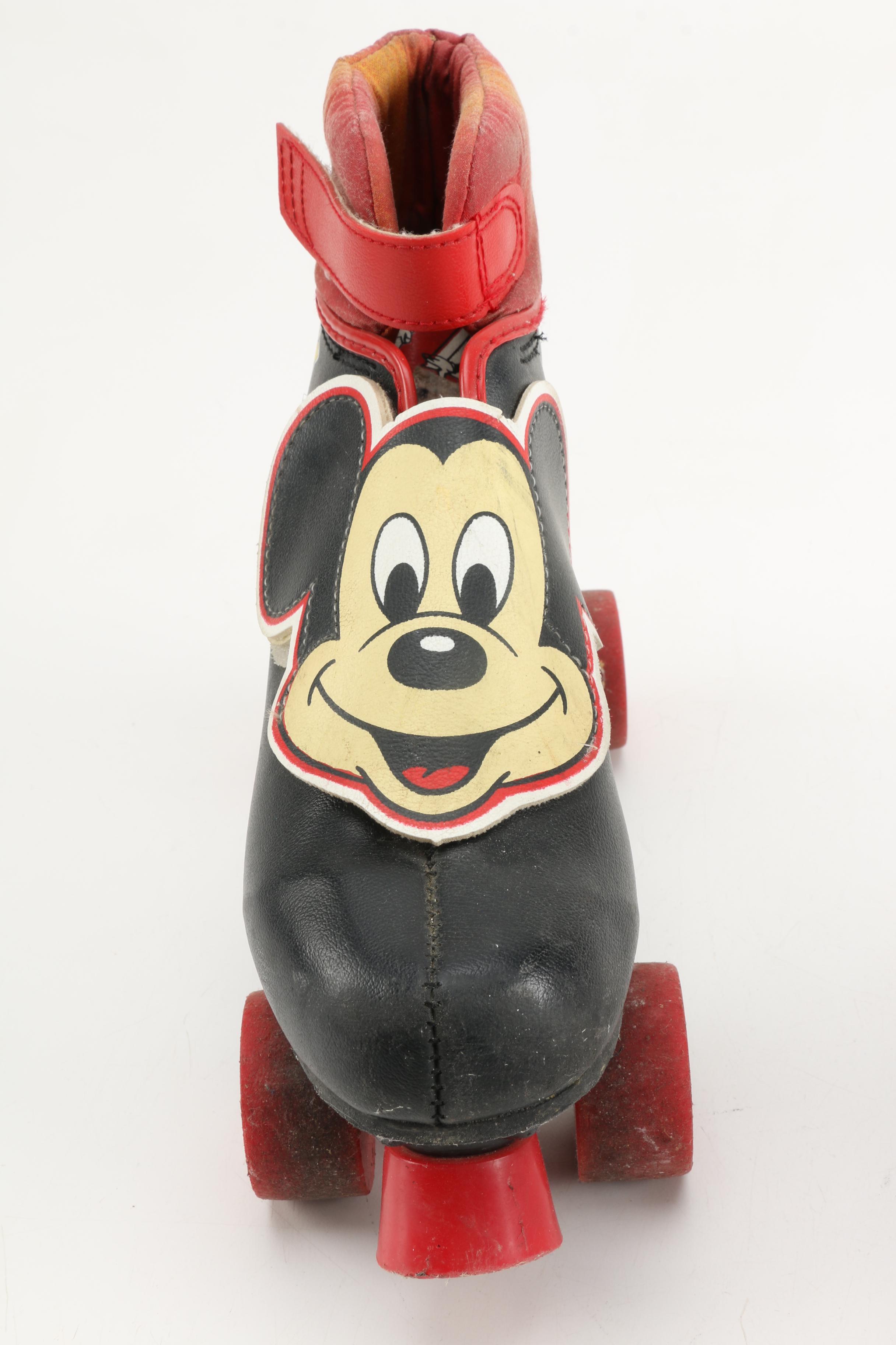 Vintage Mickey Mouse Playhouse, Roller Skates, and Toys