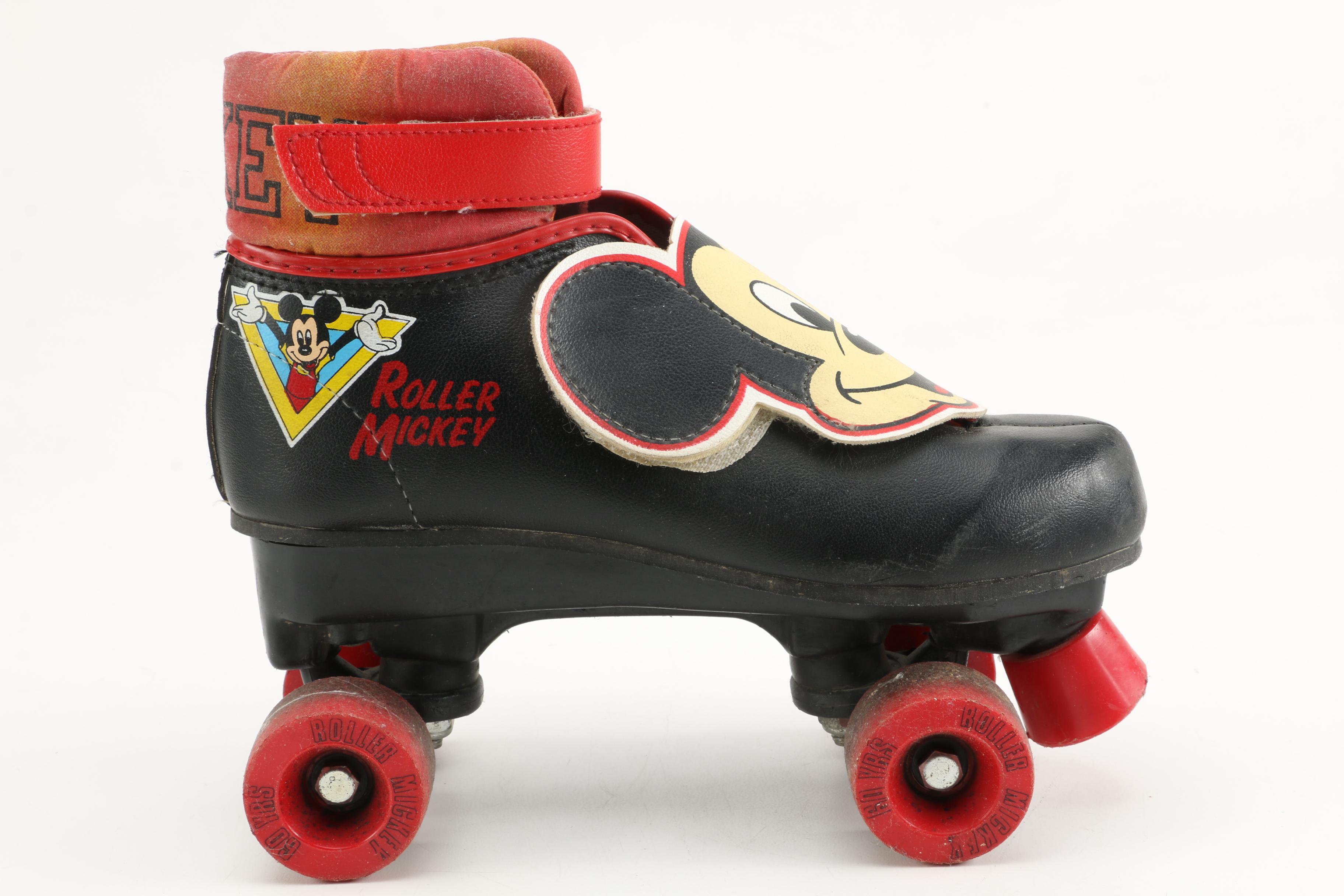 Vintage Mickey Mouse Playhouse, Roller Skates, and Toys