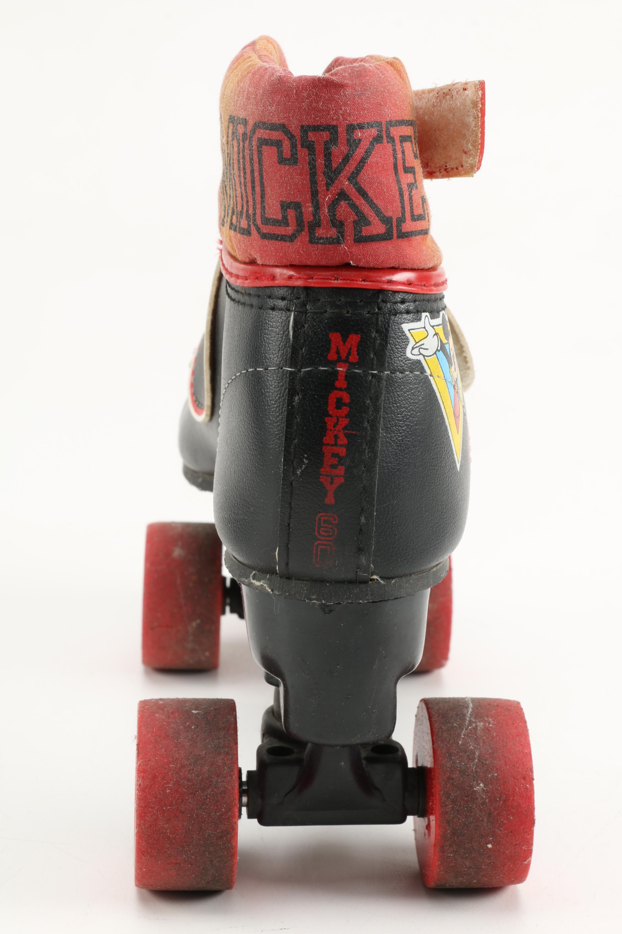 Vintage Mickey Mouse Playhouse, Roller Skates, and Toys