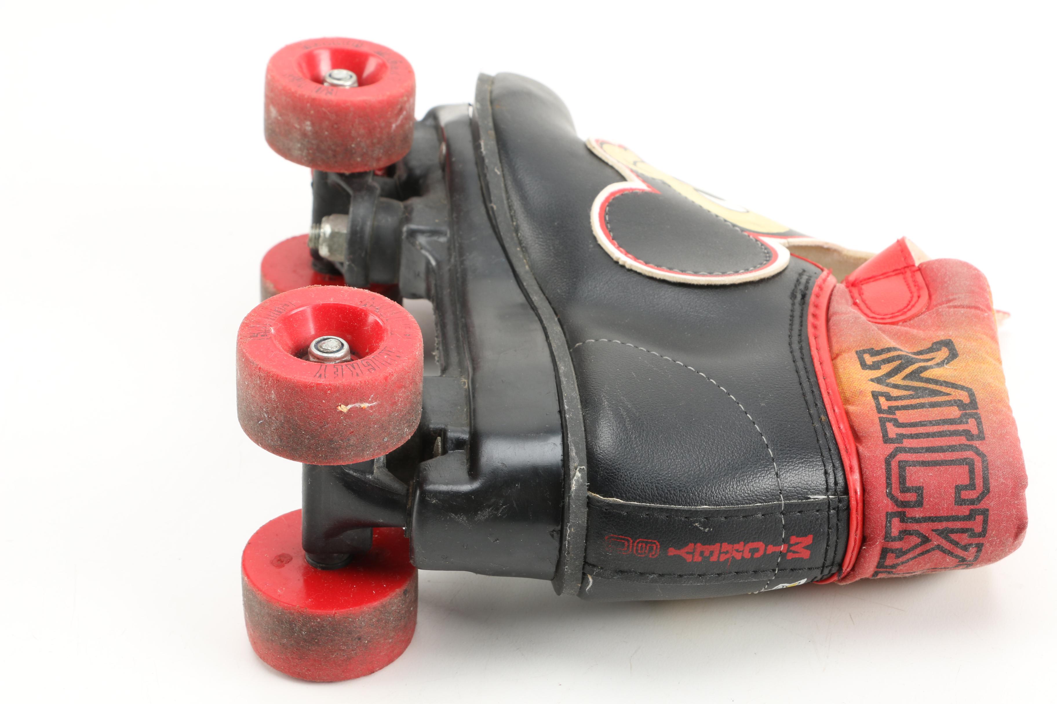 Vintage Mickey Mouse Playhouse, Roller Skates, and Toys