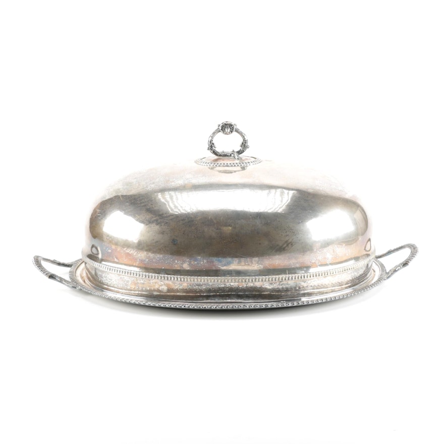 Silver Plate Platter With Lid