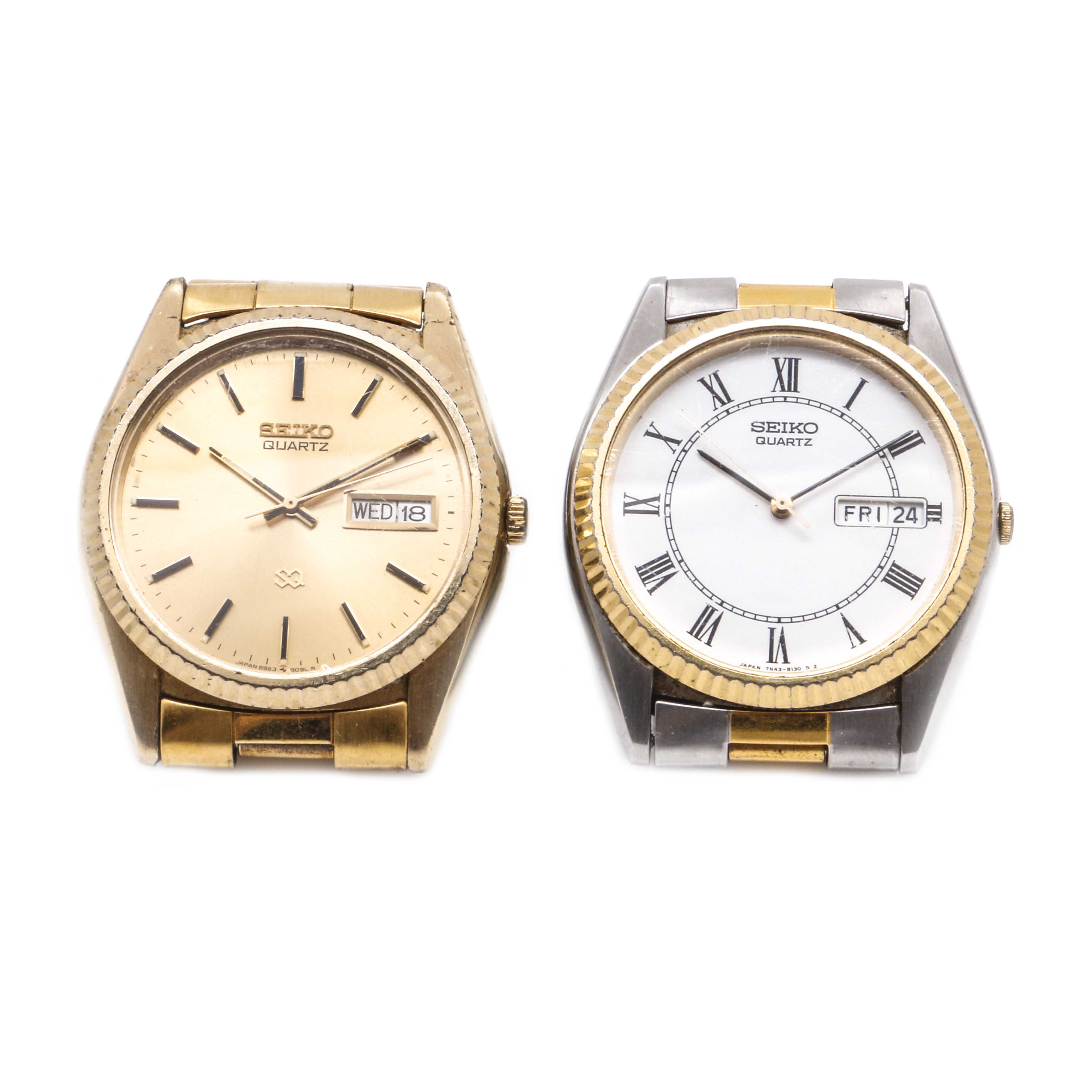 Silver and Gold Tone Seiko Watches