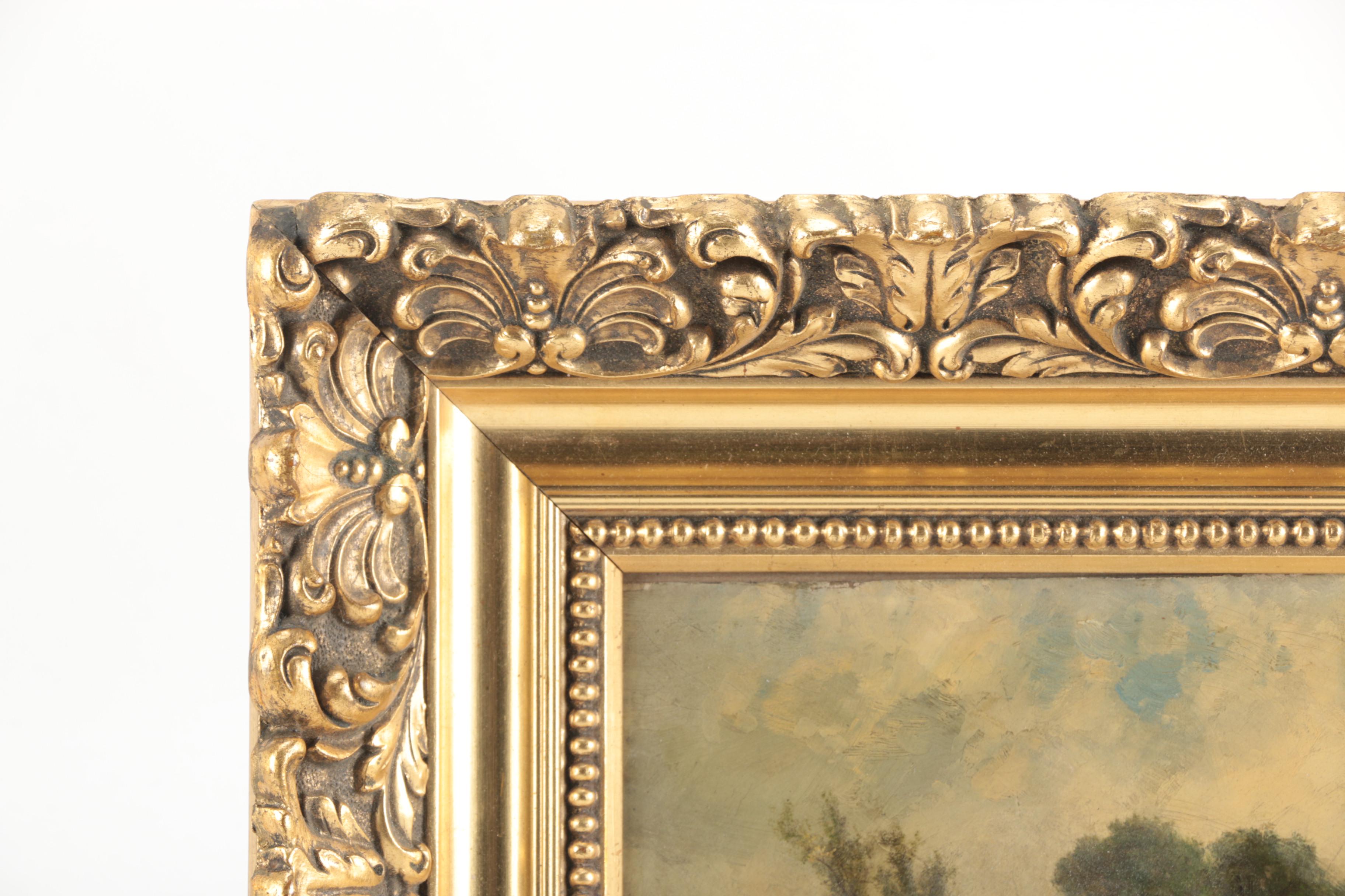 Oil Painting on Board of Pastoral Landscape