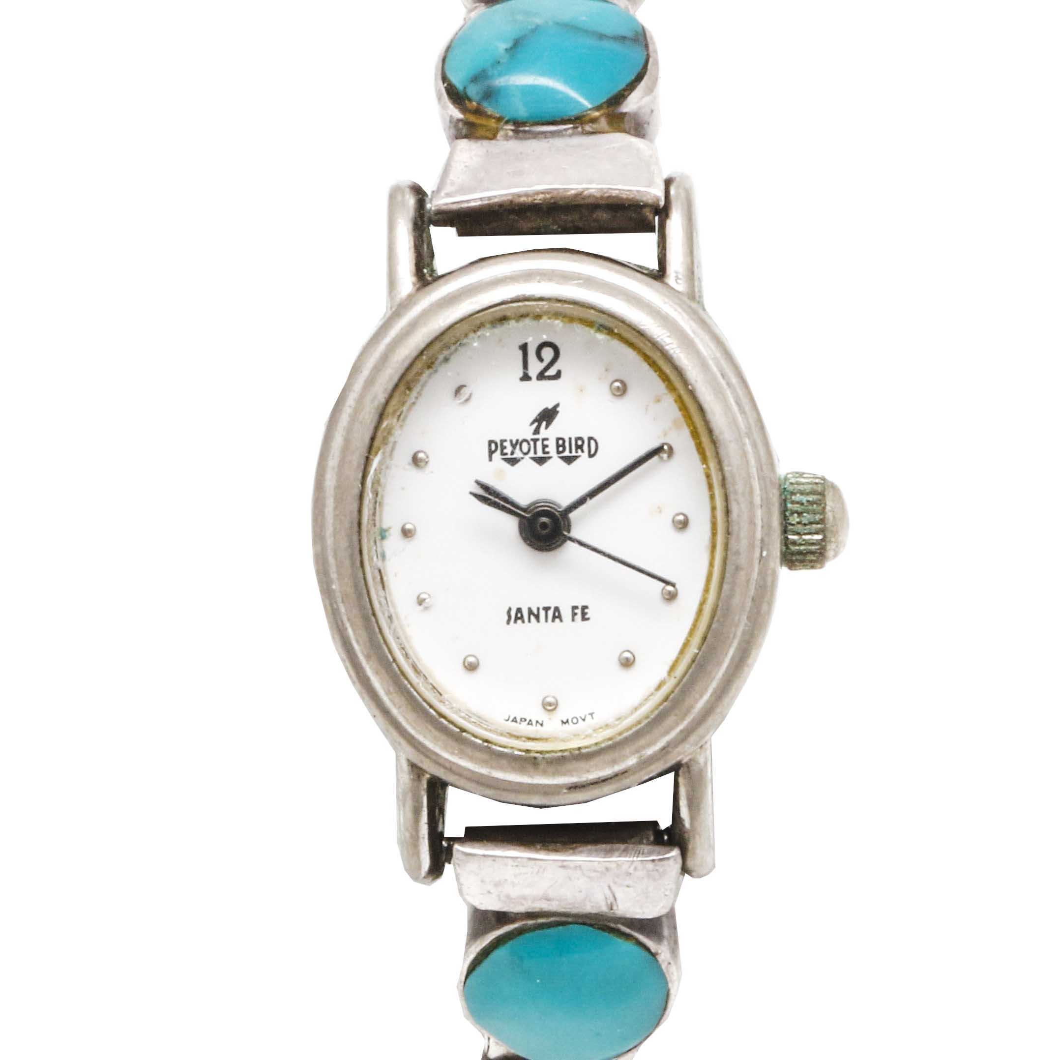 Peyote Bird Sterling Silver Turquoise Watch