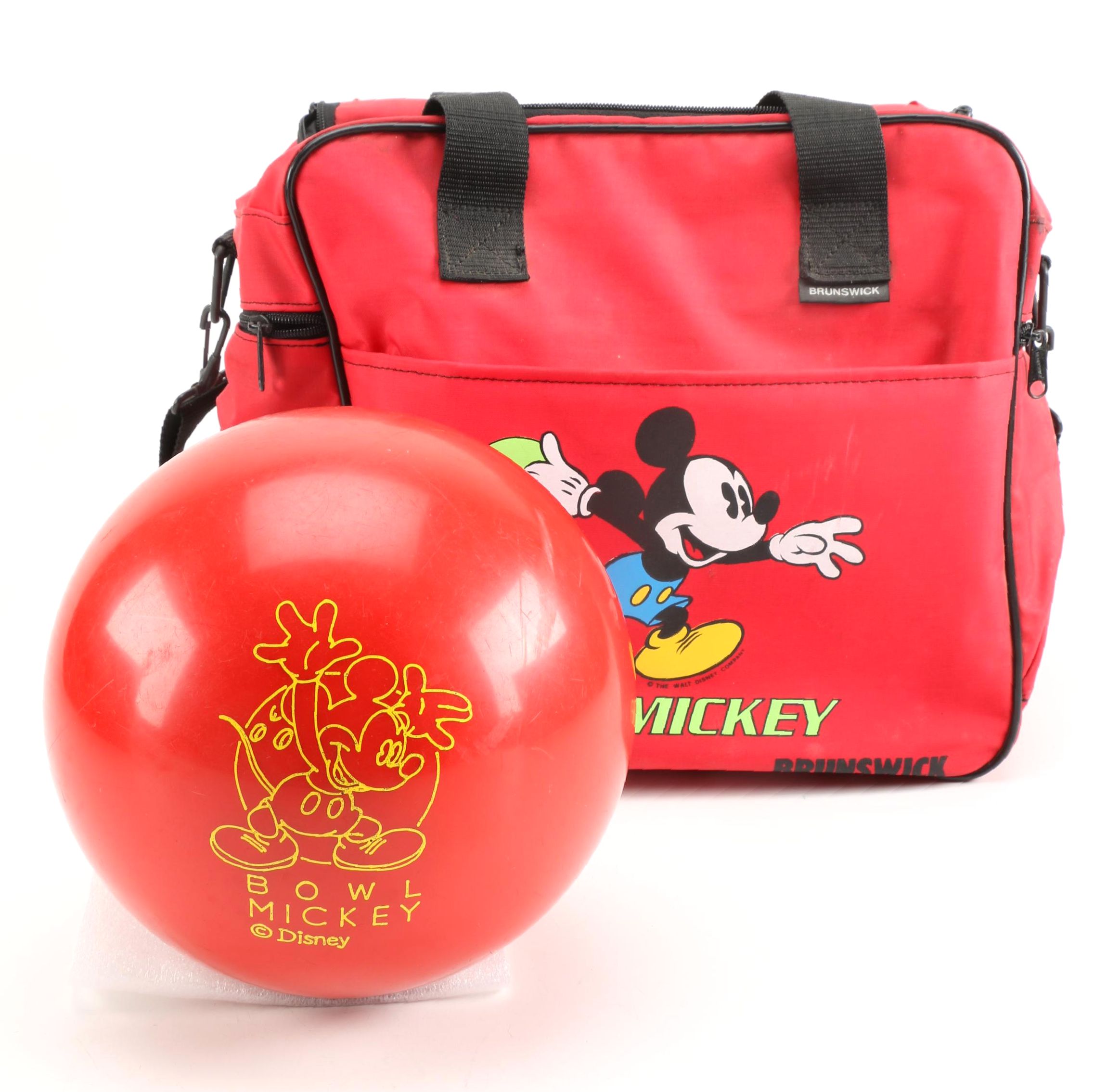 Brunswick Mickey Mouse Bowling Ball and Bag