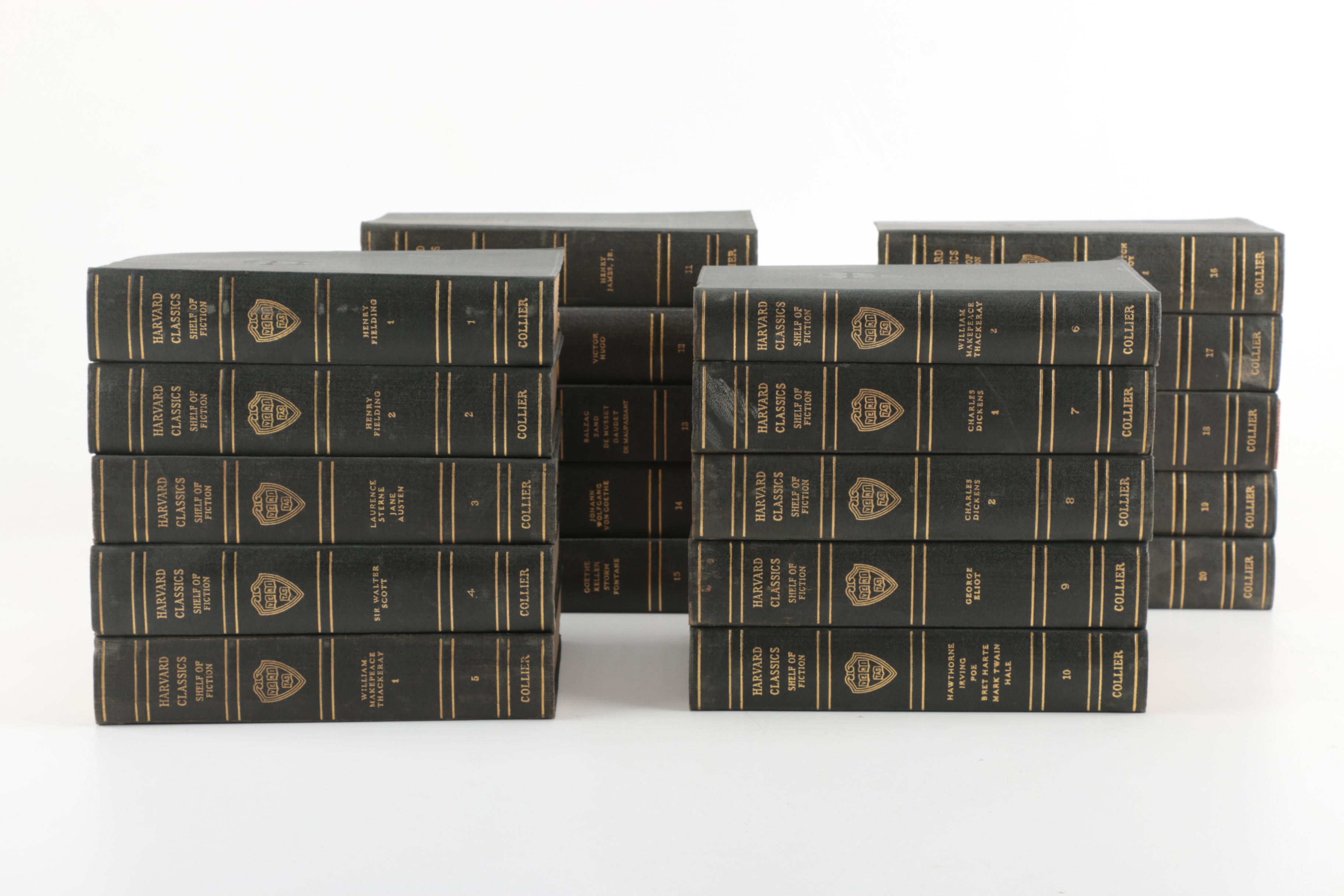 20 Volume Set of Harvard Classics "Shelf of Fiction"