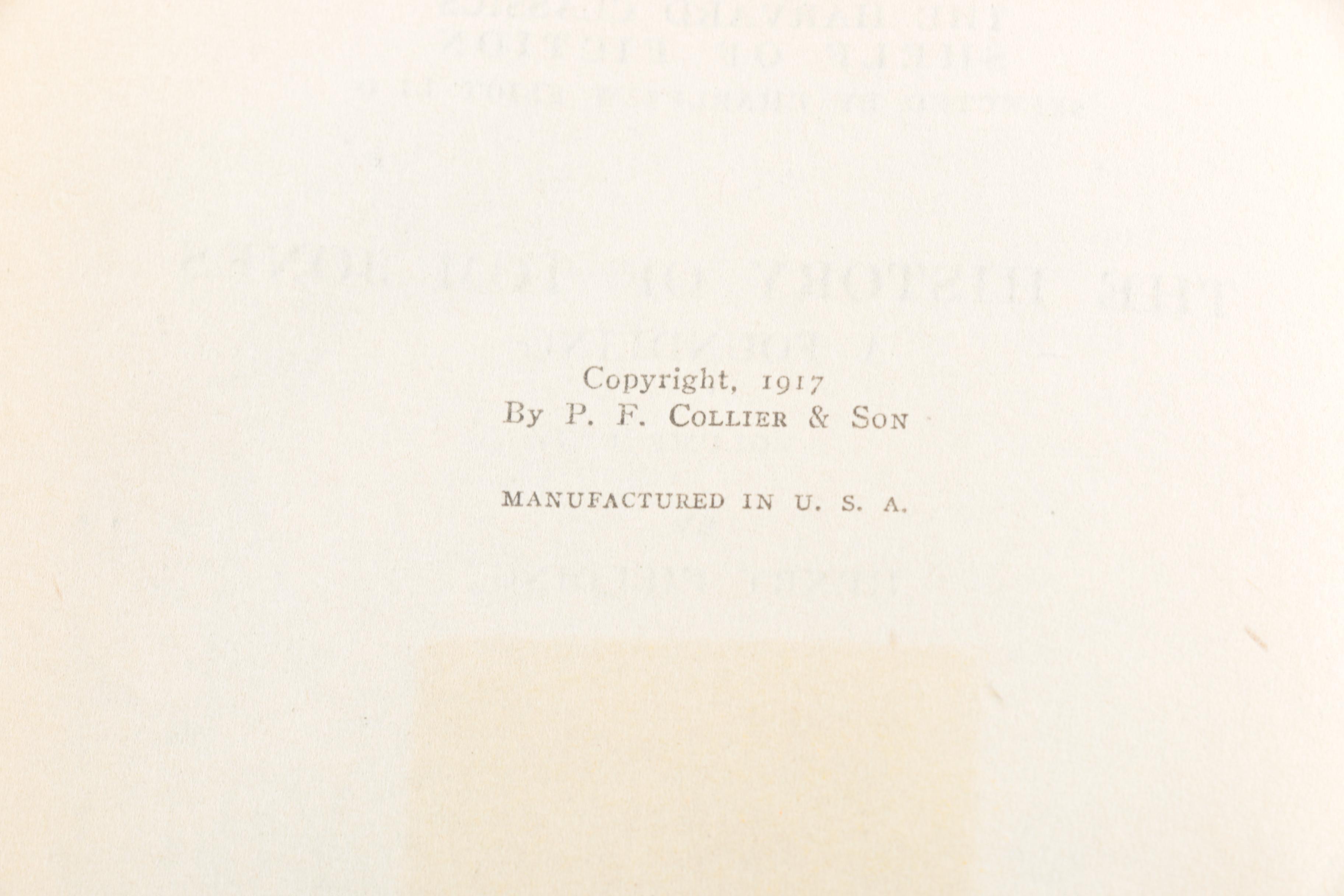 20 Volume Set of Harvard Classics "Shelf of Fiction"