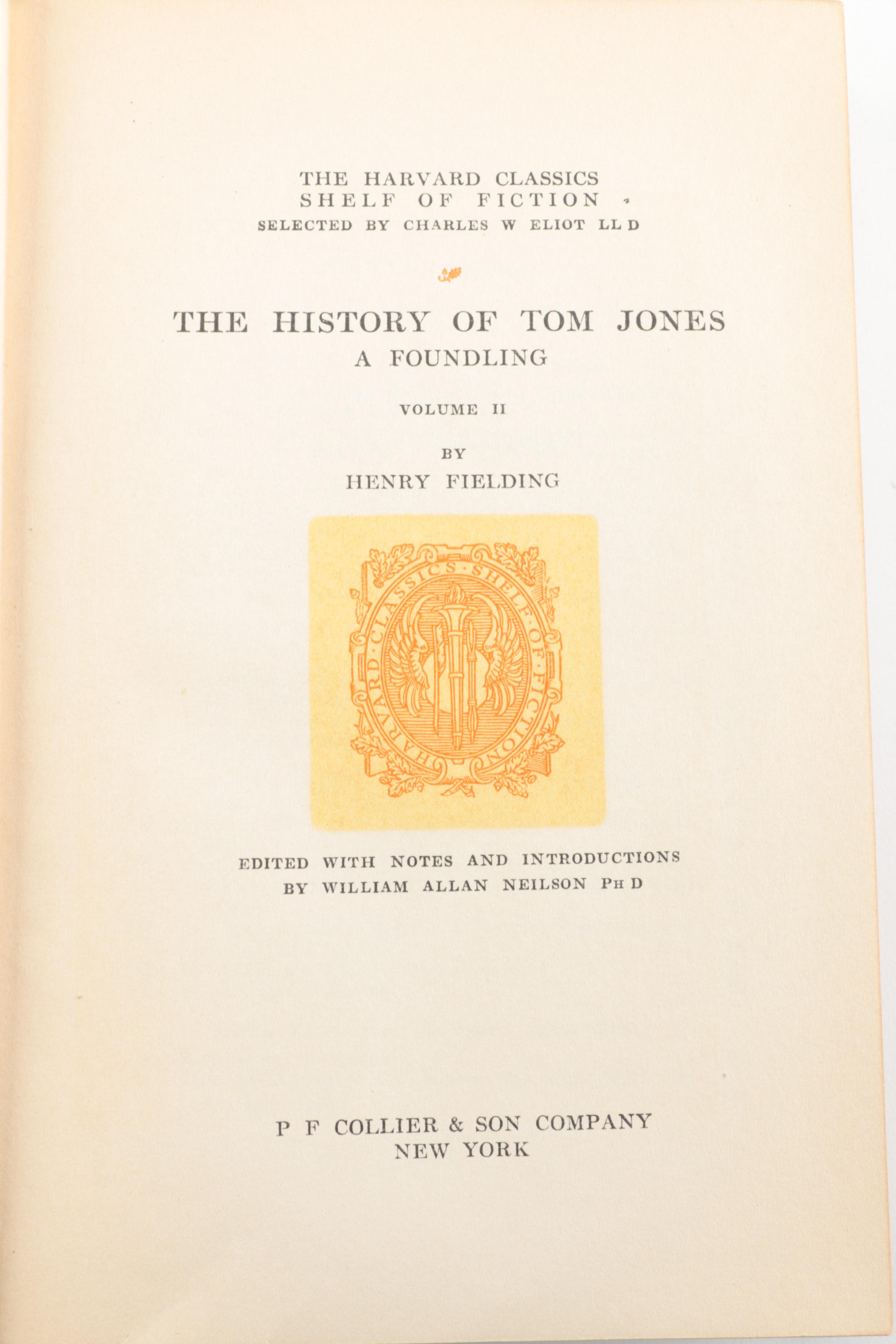 20 Volume Set of Harvard Classics "Shelf of Fiction"