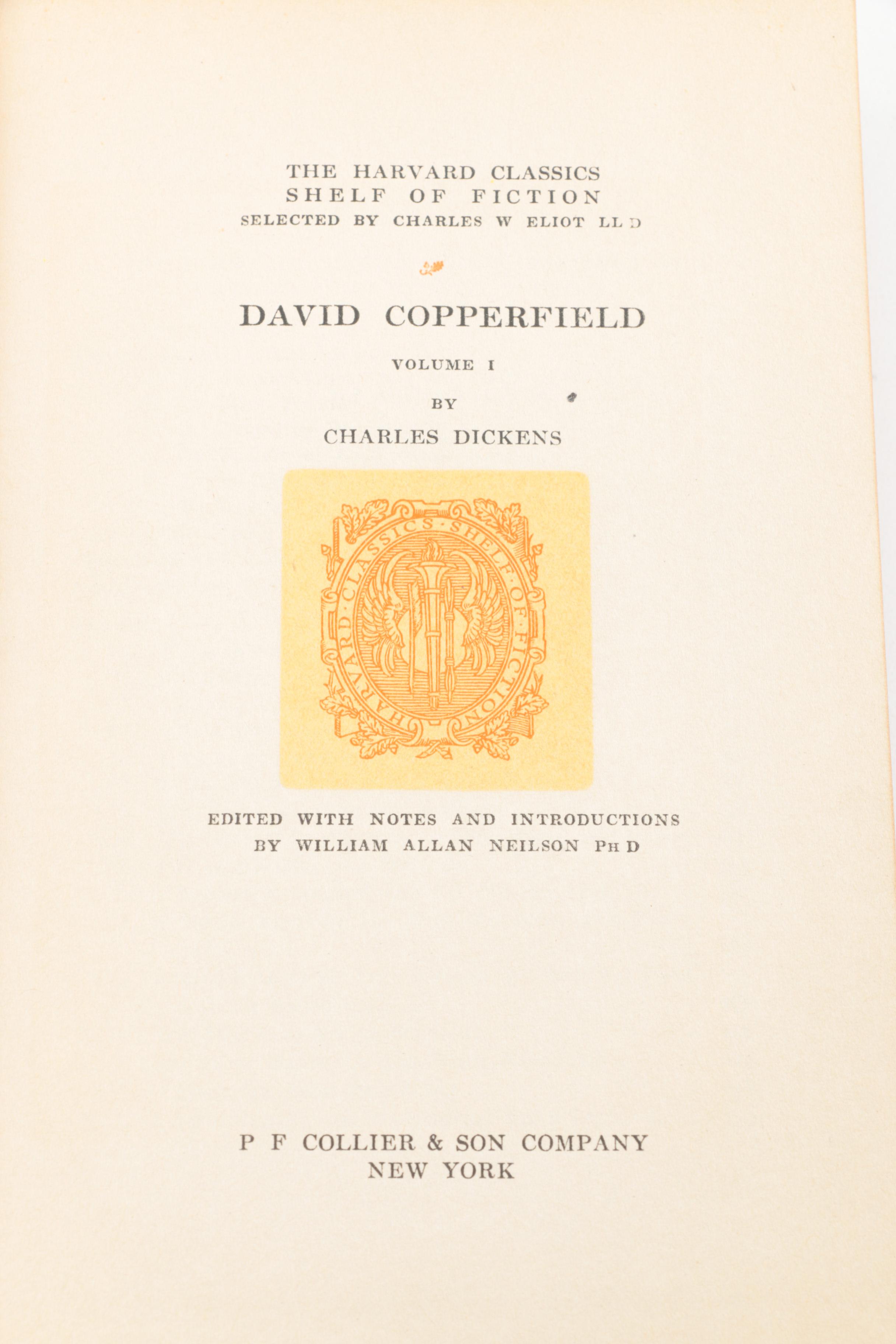 20 Volume Set of Harvard Classics "Shelf of Fiction"