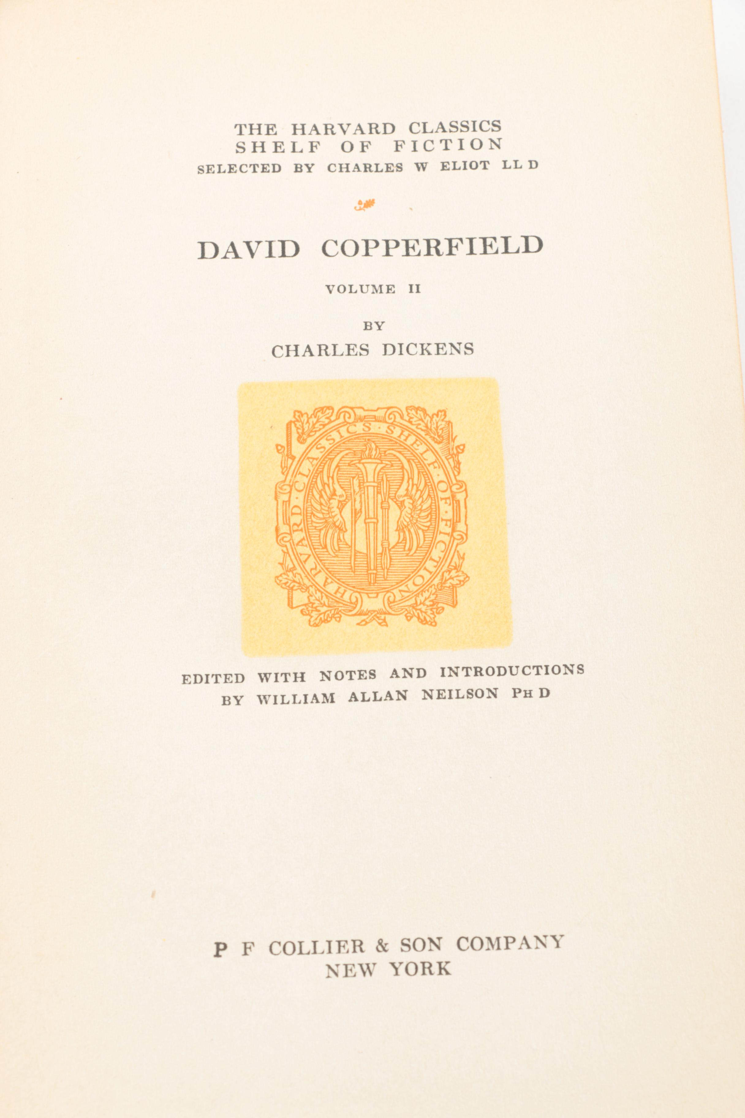 20 Volume Set of Harvard Classics "Shelf of Fiction"