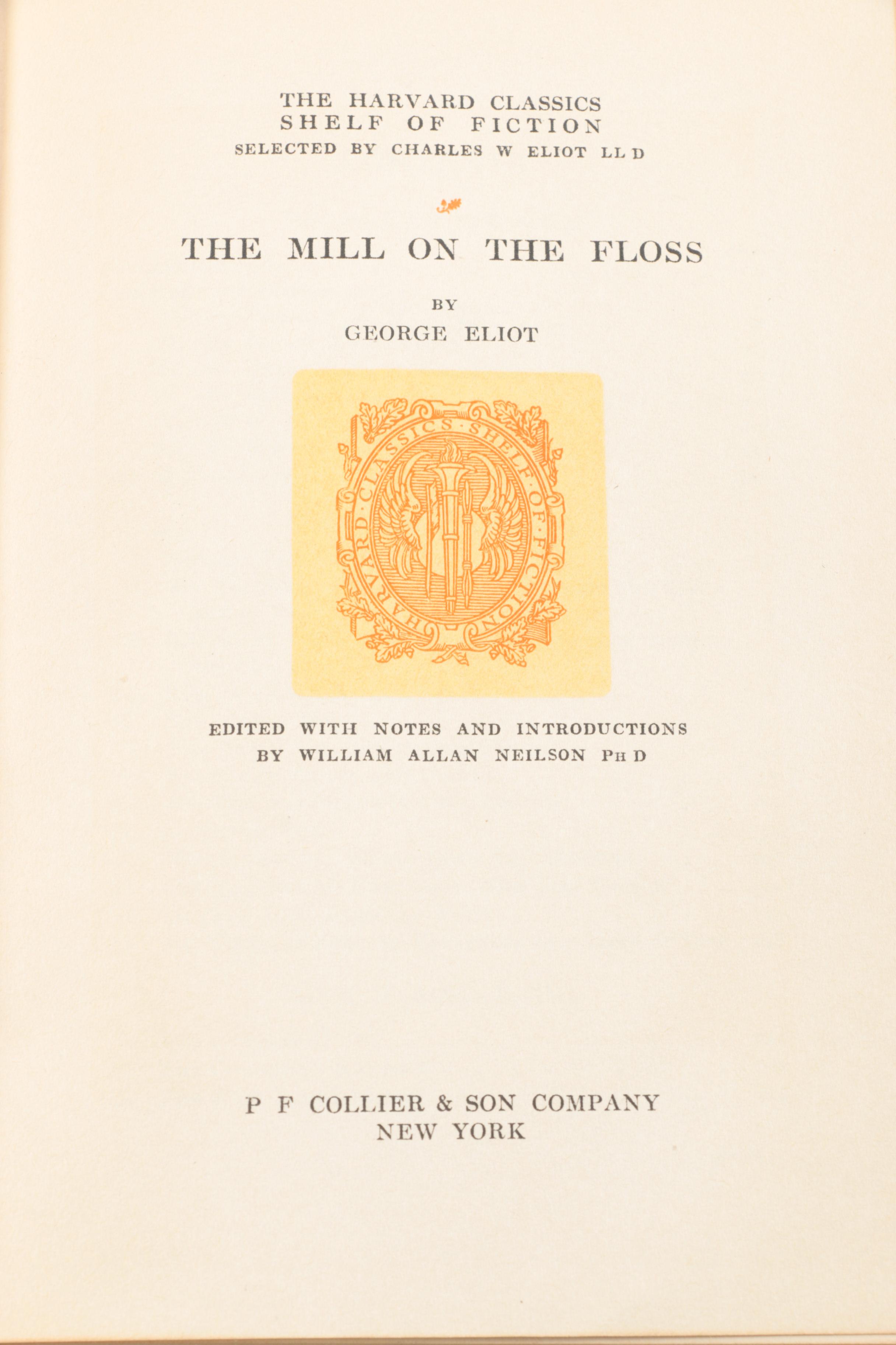 20 Volume Set of Harvard Classics "Shelf of Fiction"