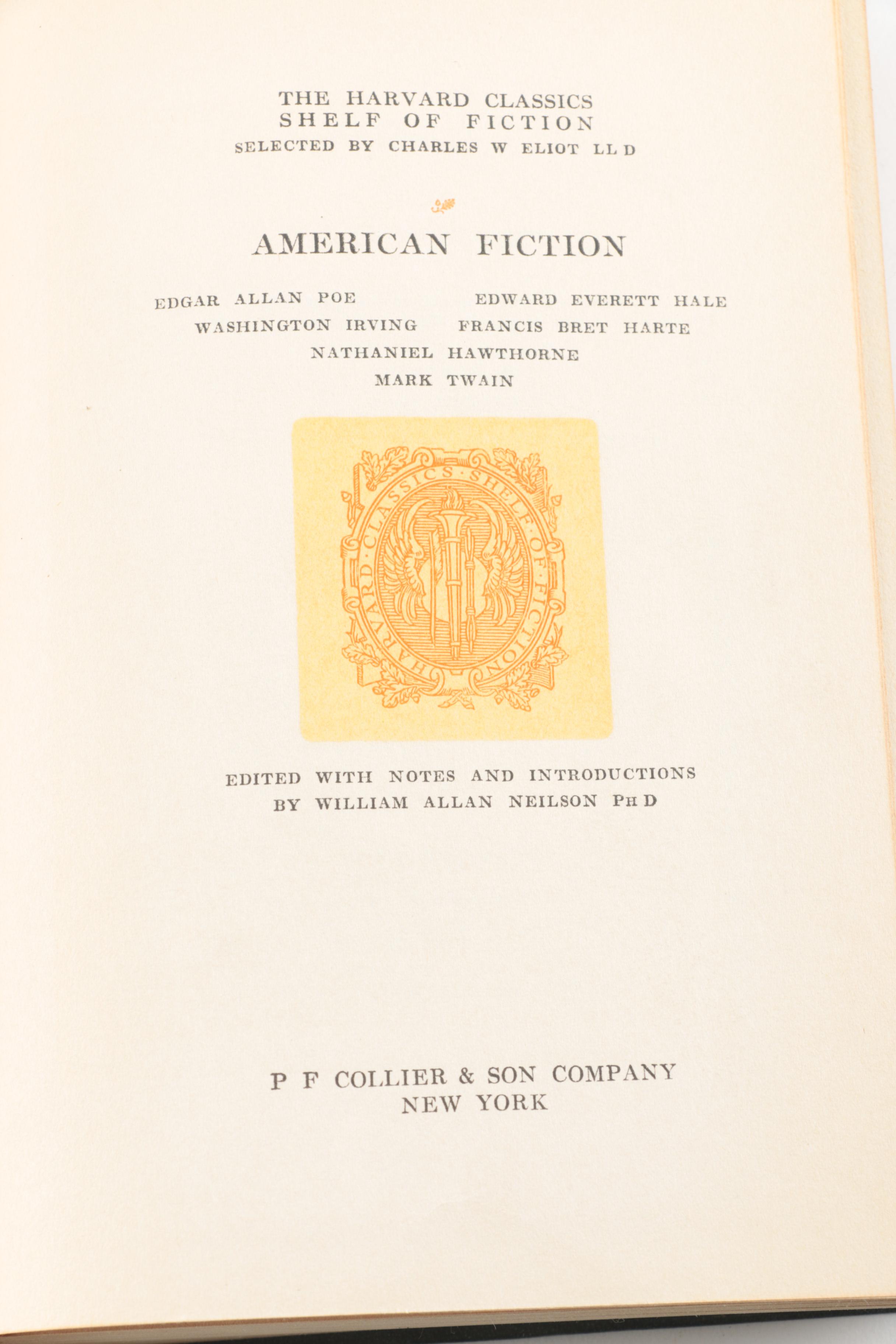 20 Volume Set of Harvard Classics "Shelf of Fiction"