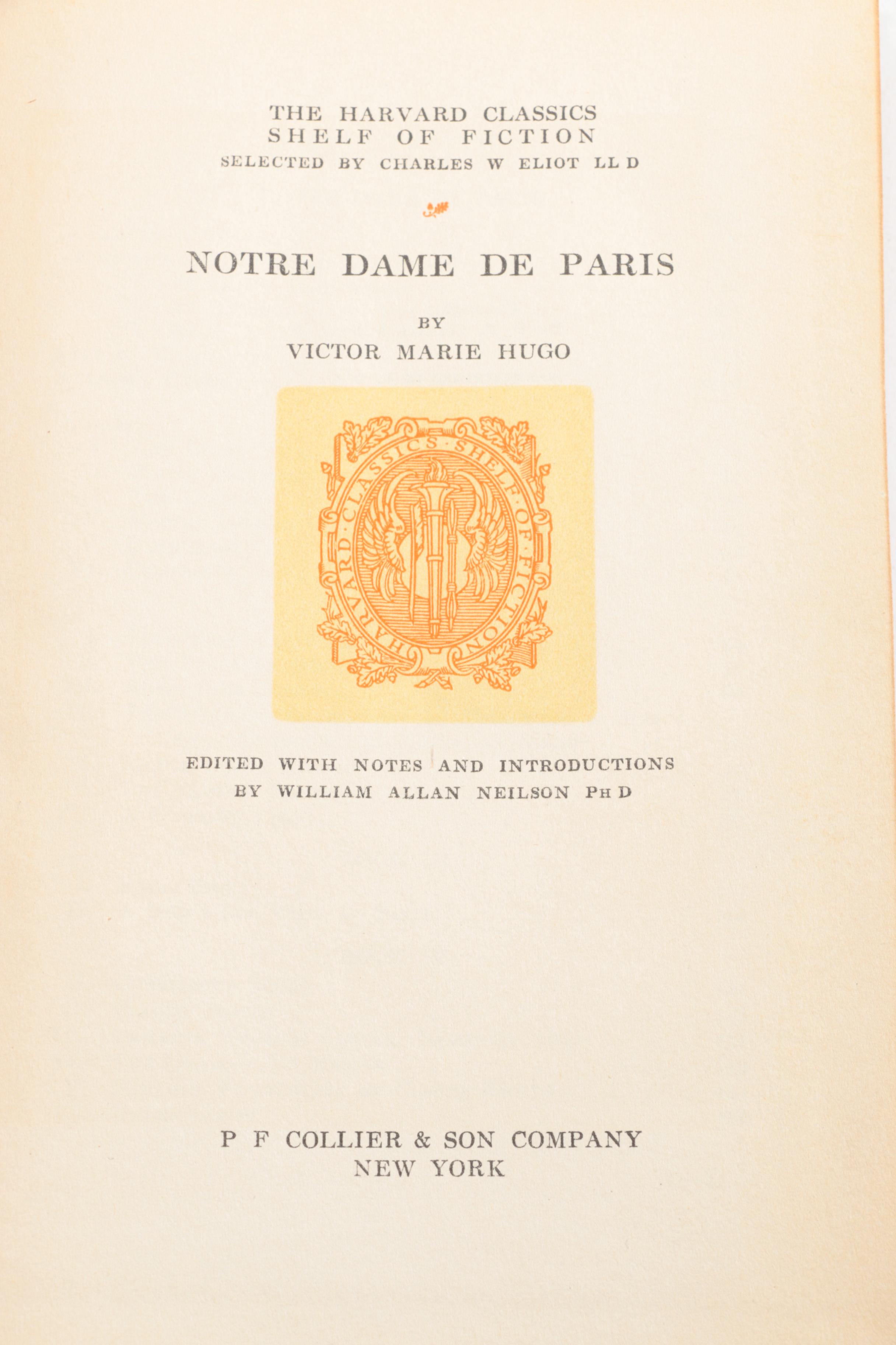 20 Volume Set of Harvard Classics "Shelf of Fiction"