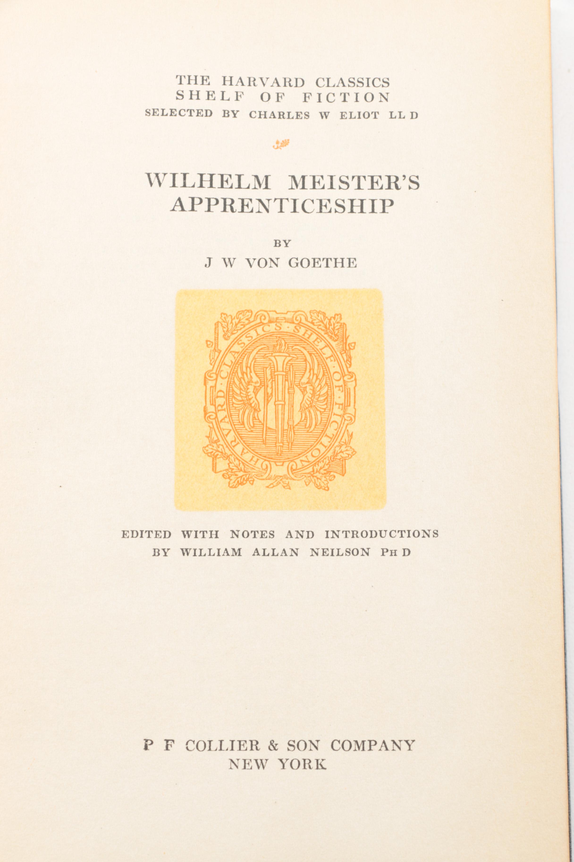 20 Volume Set of Harvard Classics "Shelf of Fiction"