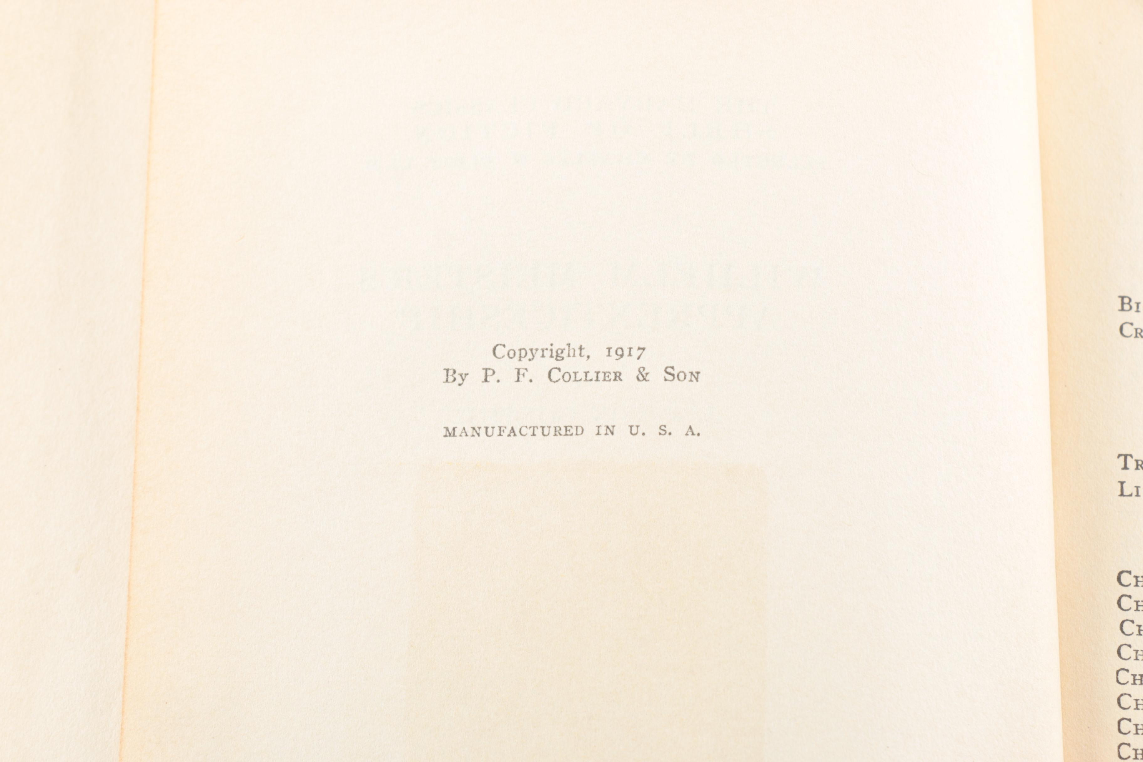 20 Volume Set of Harvard Classics "Shelf of Fiction"