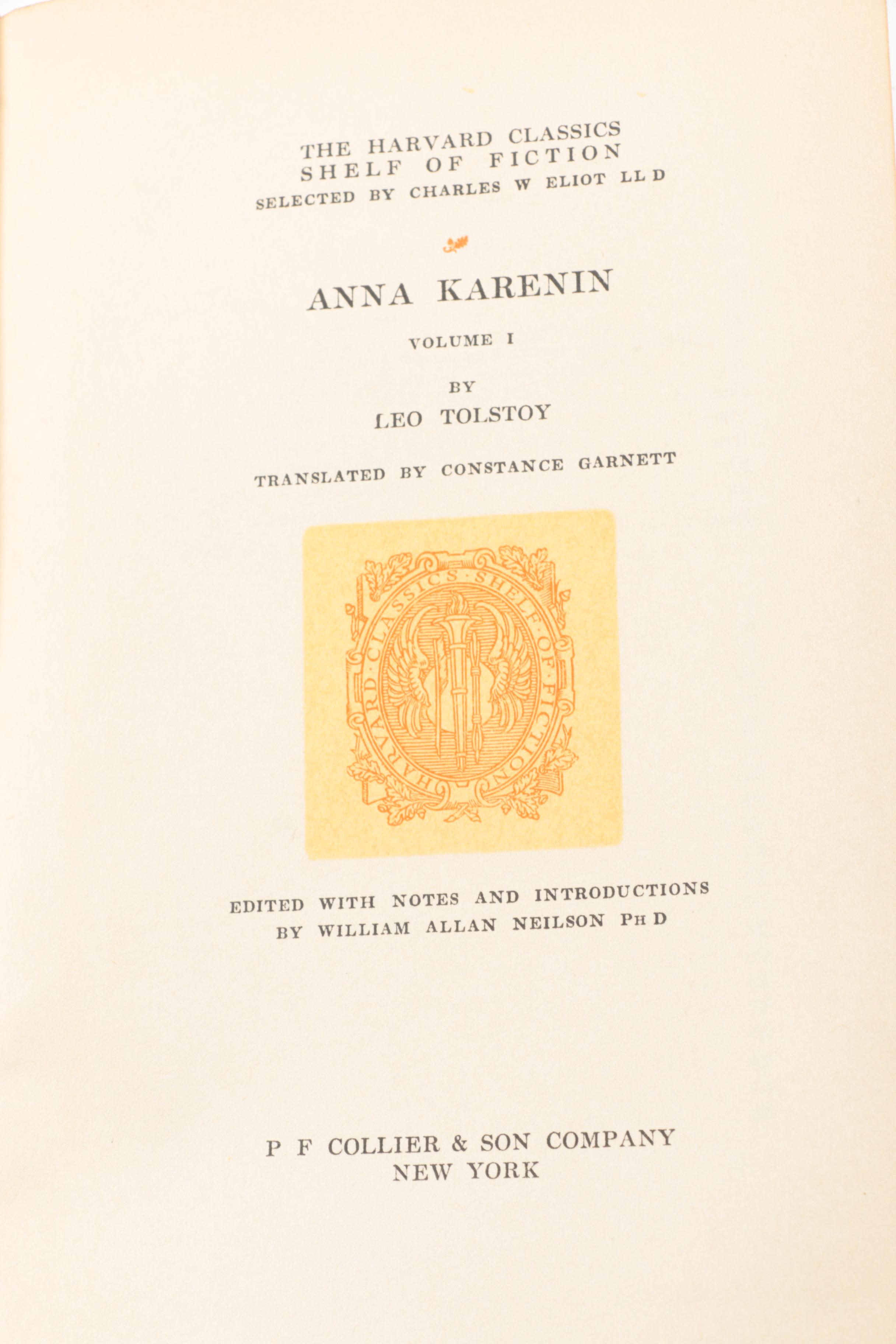20 Volume Set of Harvard Classics "Shelf of Fiction"