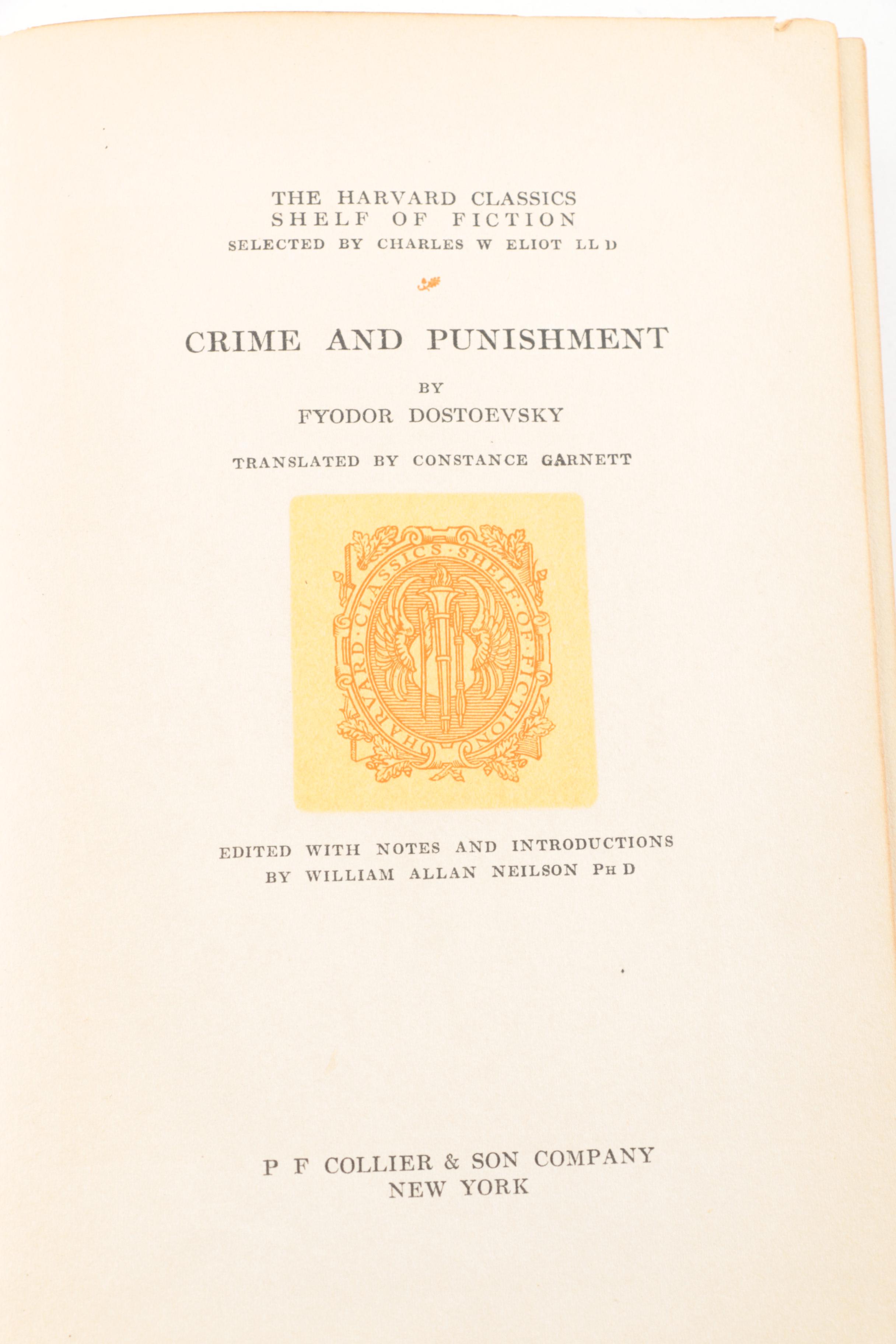 20 Volume Set of Harvard Classics "Shelf of Fiction"
