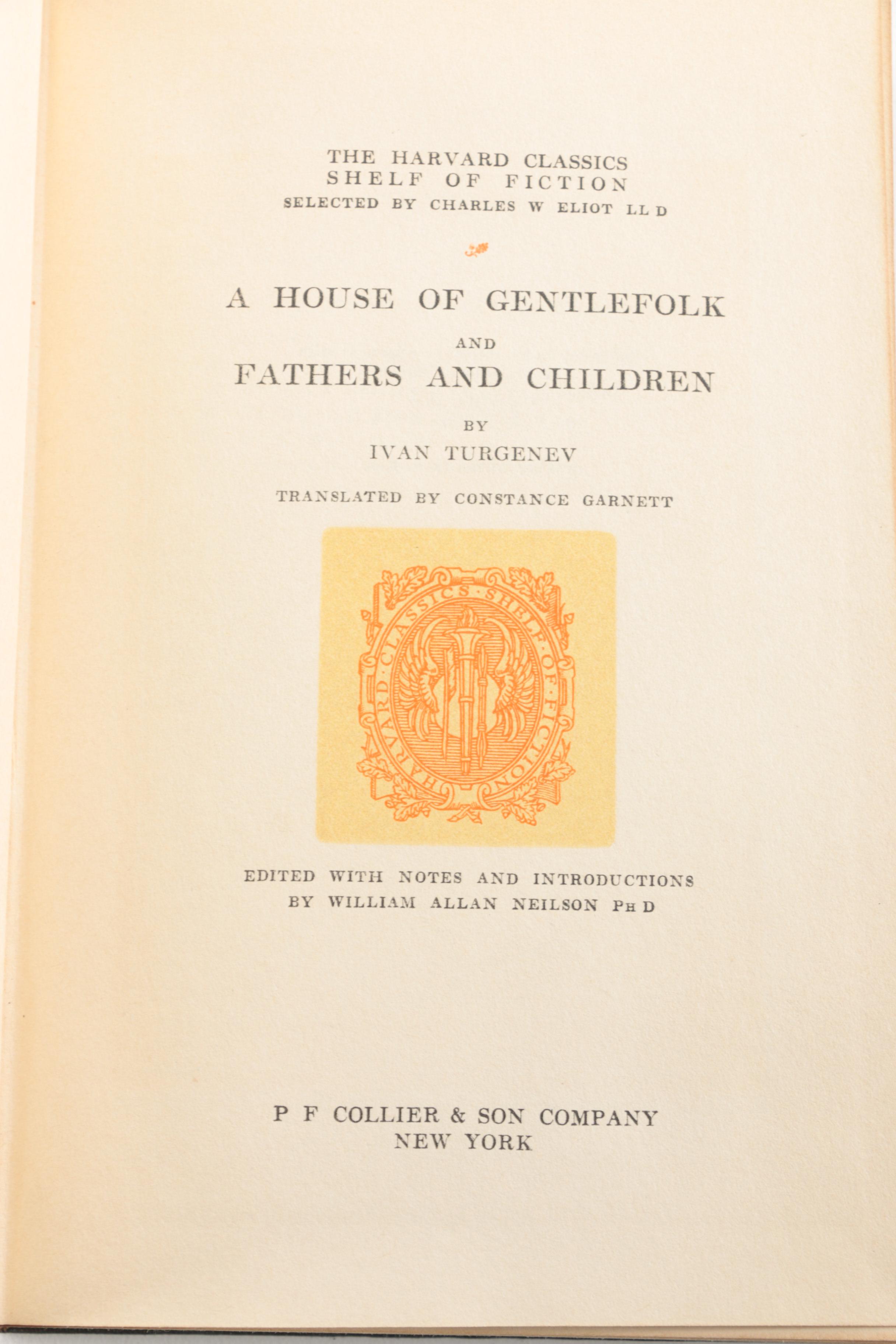 20 Volume Set of Harvard Classics "Shelf of Fiction"