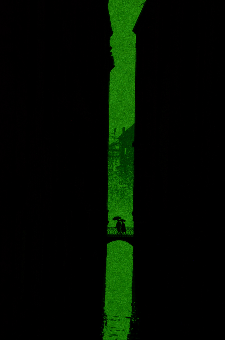 Dan McCarthy Original Glow-in-the-Dark Artist's Proof Serigraph "Letting Go"