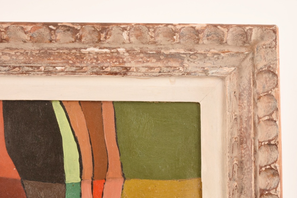 Edger Yaeger Absract Painting in Oil on Canvas, Dated 1962