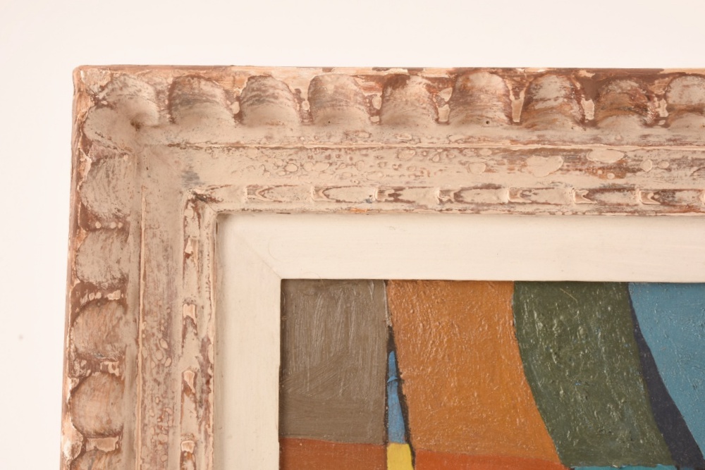 Edger Yaeger Absract Painting in Oil on Canvas, Dated 1962