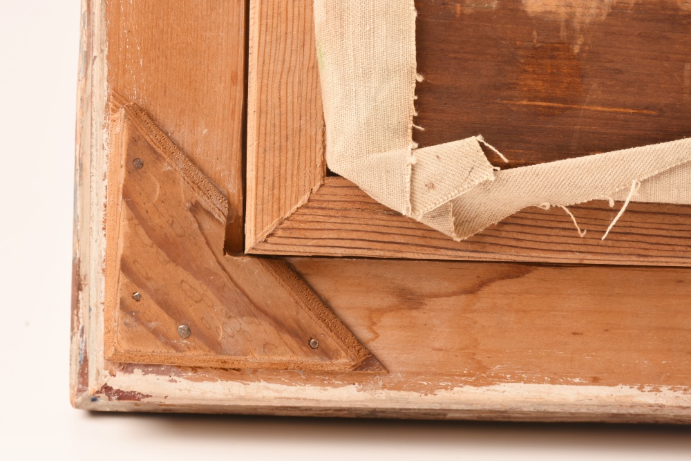 Edger Yaeger Absract Painting in Oil on Canvas, Dated 1962