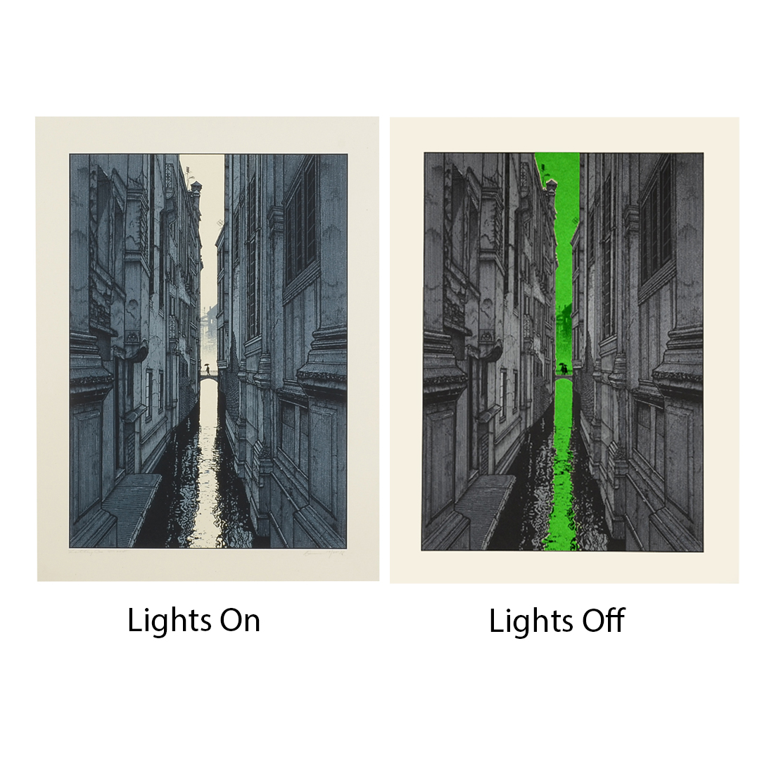 Dan McCarthy Original Glow-in-the-Dark Artist's Proof Serigraph "Letting Go"