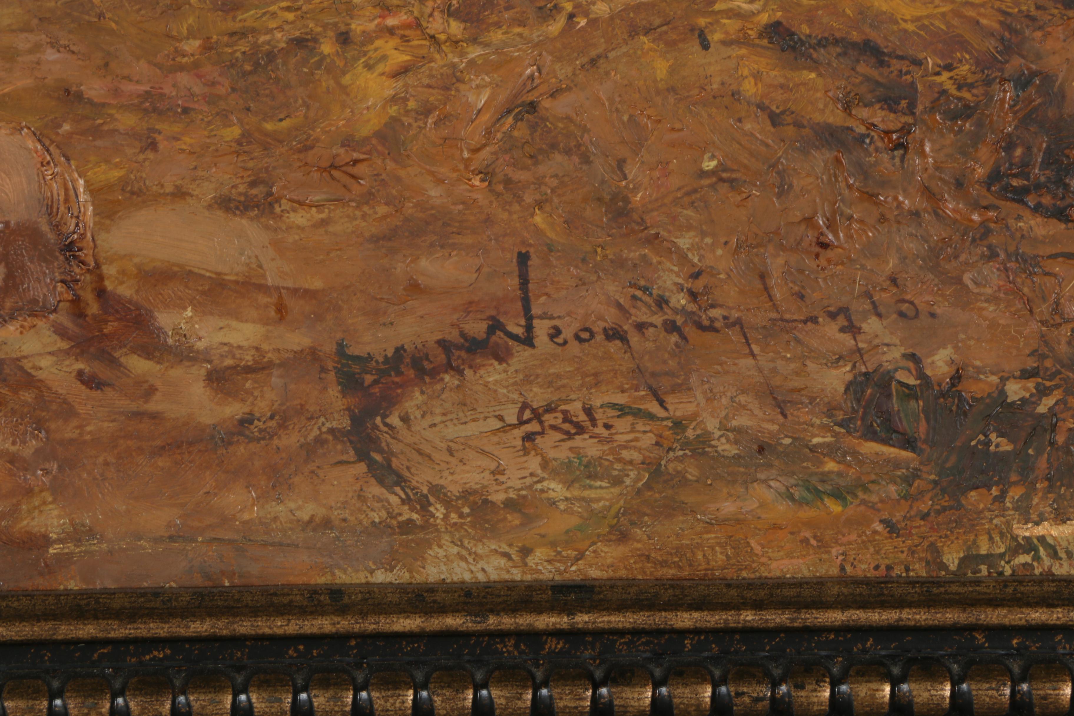 László Neogrády 1931 Oil on Canvas "A Quiet Stream"