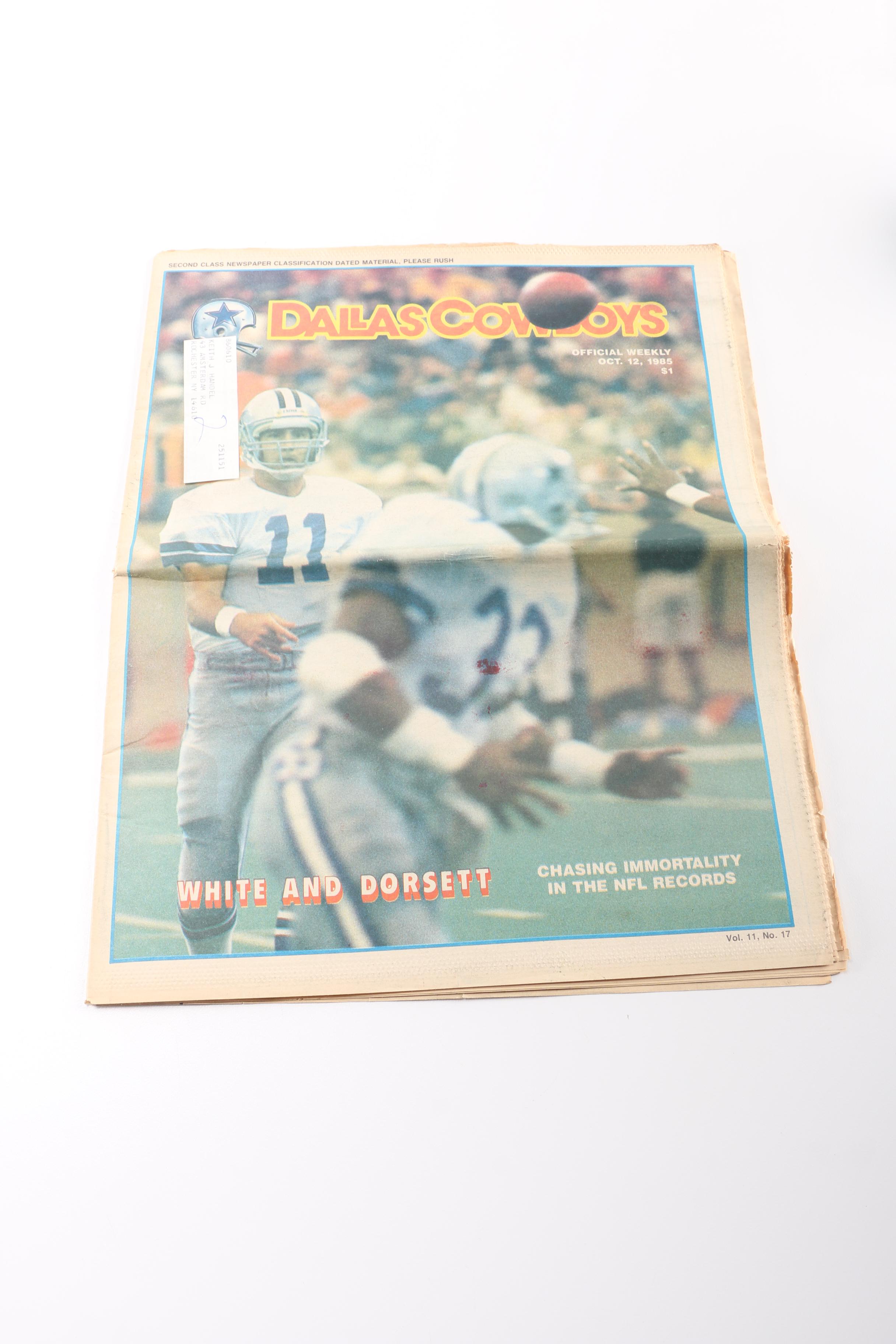 Collection of "Dallas Cowboys" Newspapers