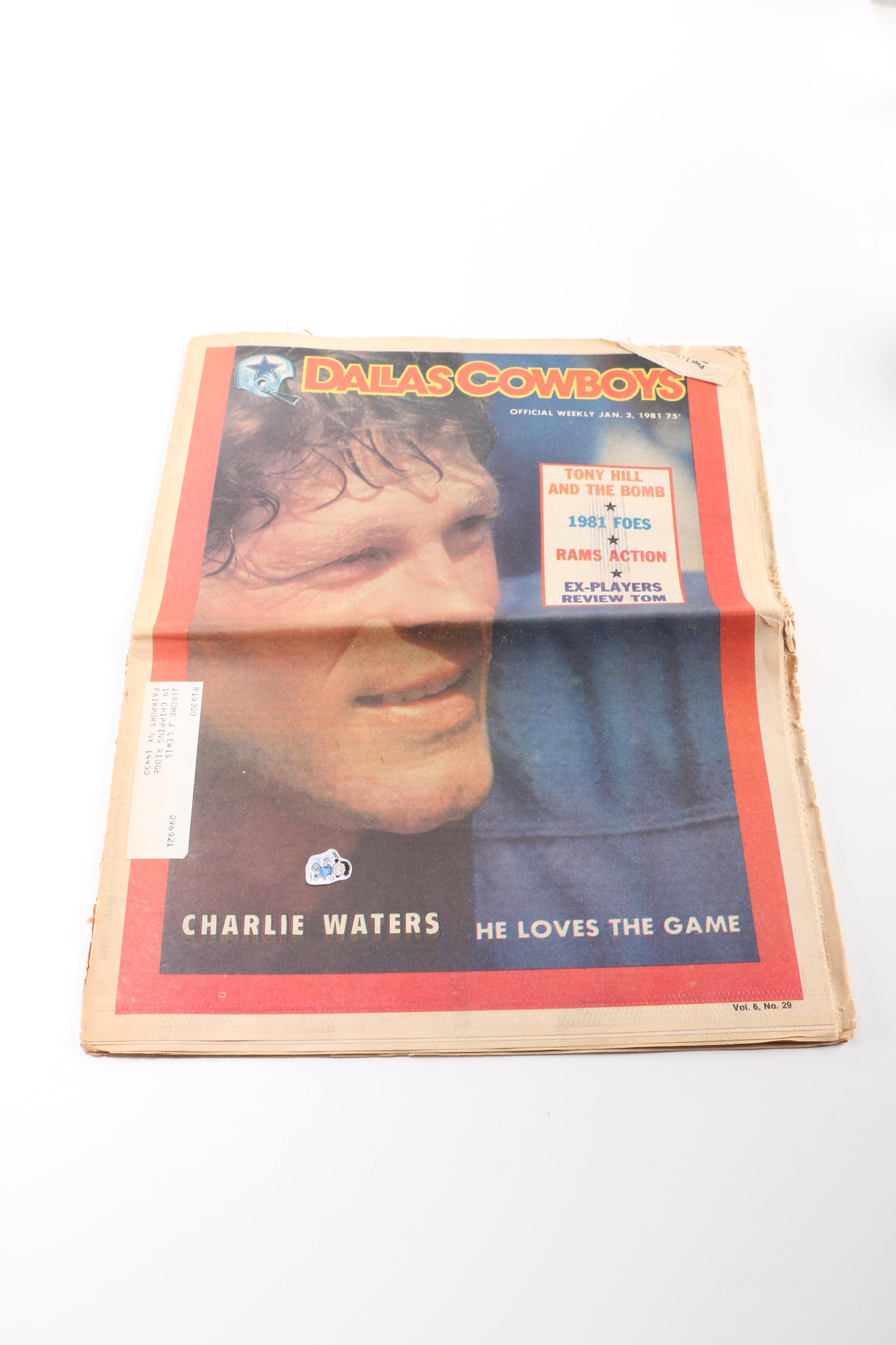 Collection of "Dallas Cowboys" Newspapers