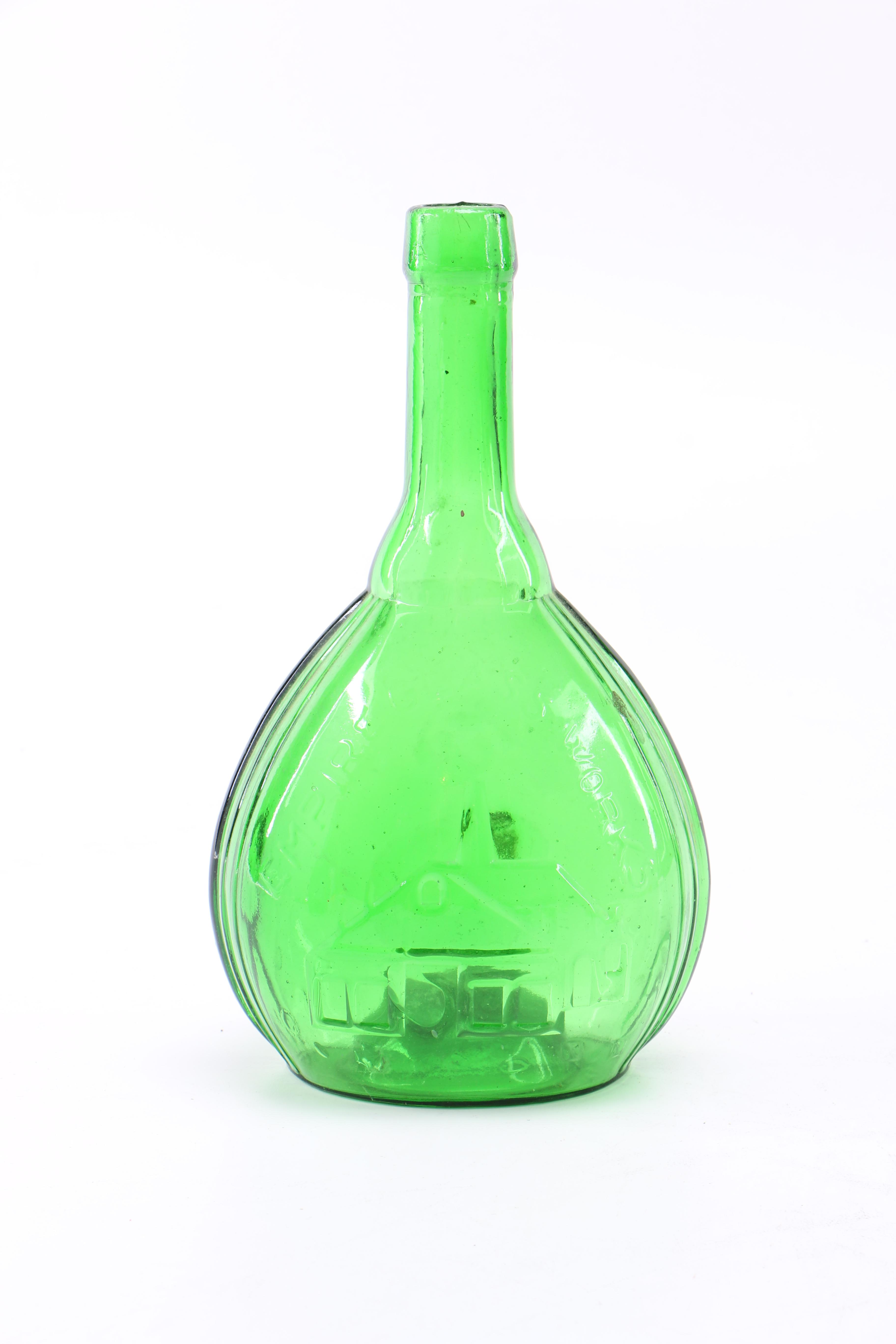 Vintage Jenny Lind Fislerville Glass Works and Empire Glassworks Flasks