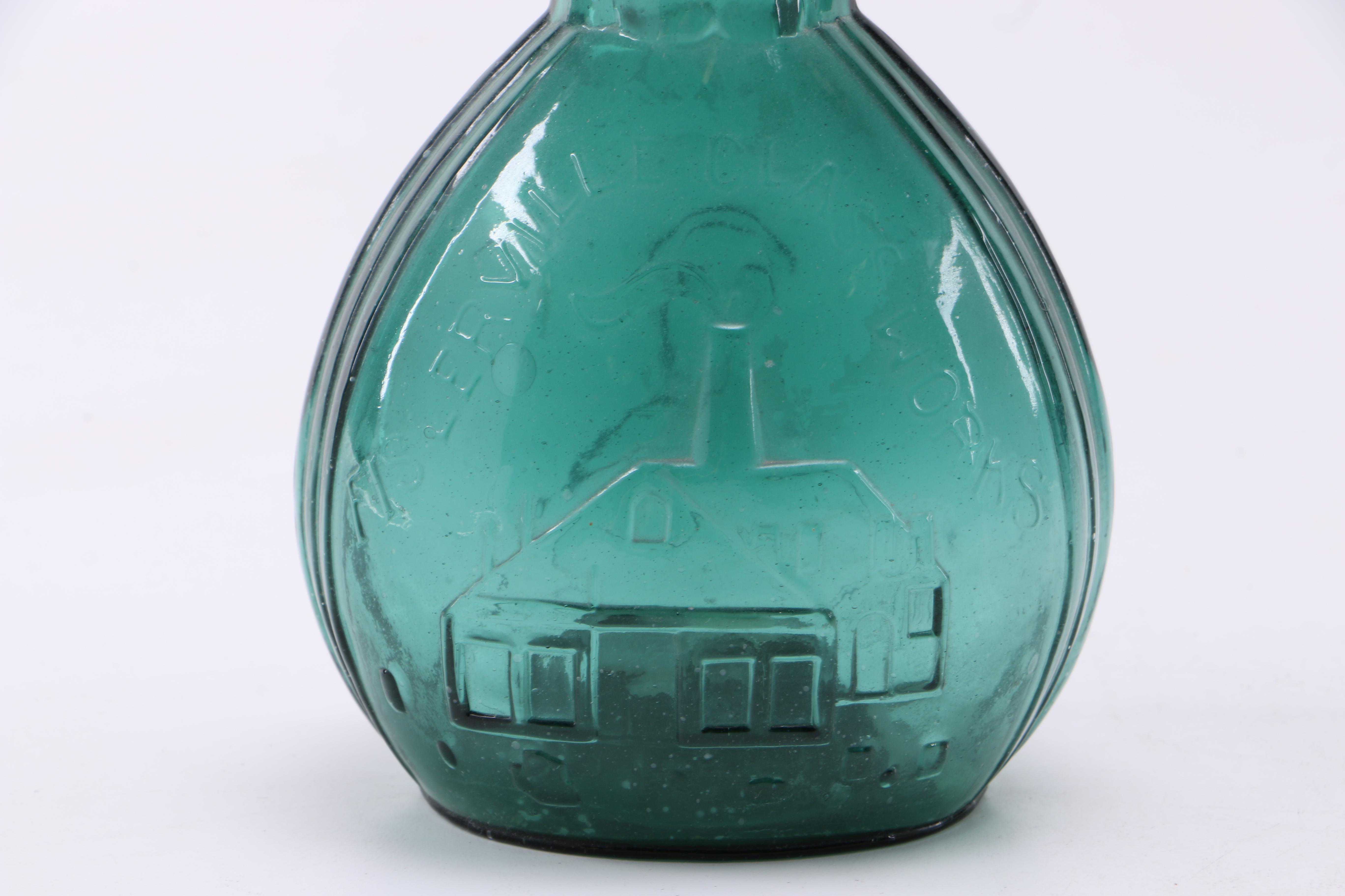 Vintage Jenny Lind Fislerville Glass Works and Empire Glassworks Flasks