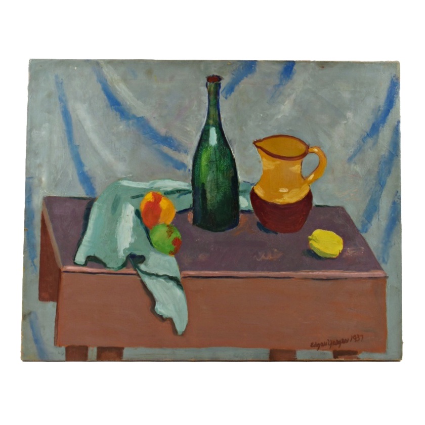Edgar Yaeger Still Life with Green Bottle, Dated 1937