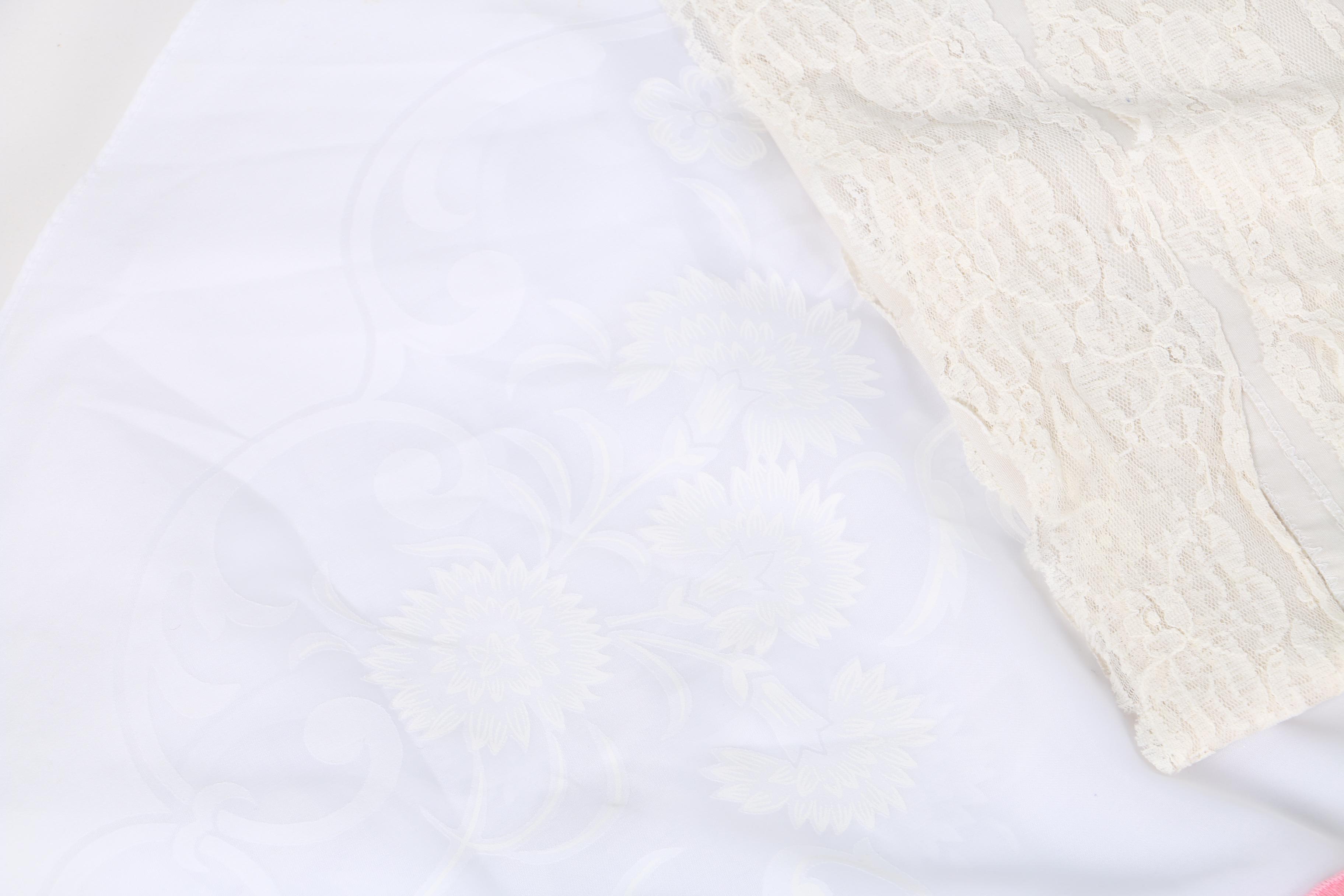 Vintage Linens Including Lace and Embroidery