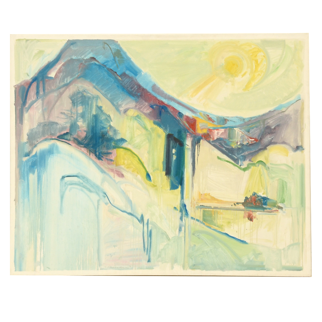 Large Jack Meanwell Original Oil Painting on Canvas