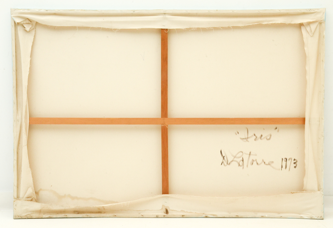 Diane LaTorre Original 1973 Large-Scale Oil on Canvas "Iris"