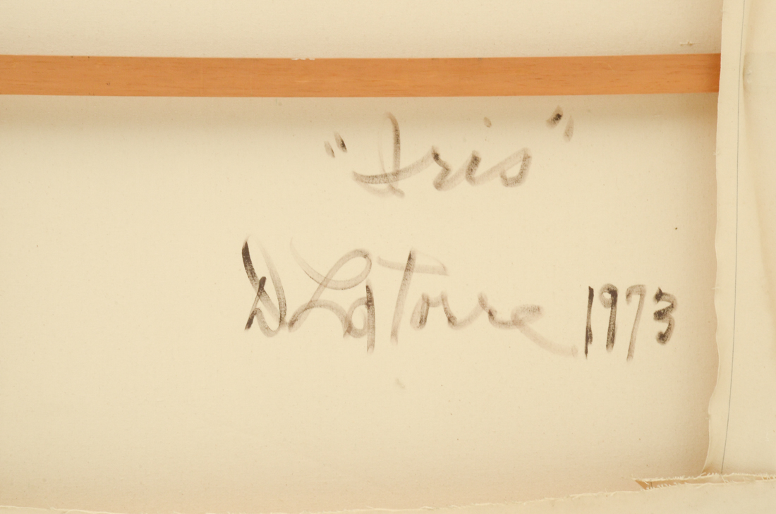 Diane LaTorre Original 1973 Large-Scale Oil on Canvas "Iris"