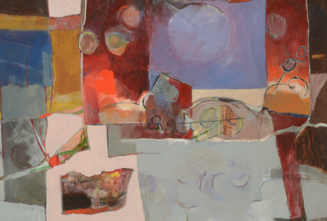 Fran Watson Original Large-Scale Acrylic on Canvas "Interior with a View"