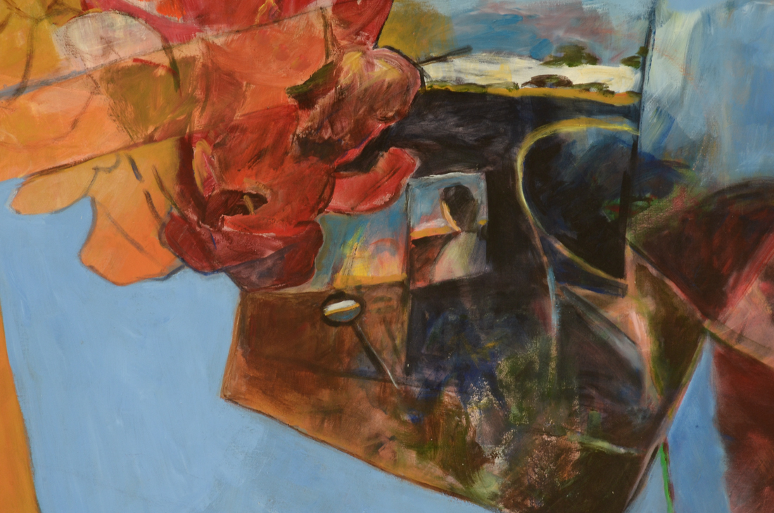 Fran Watson Acrylic on Canvas "Some Grass Lies Pink"