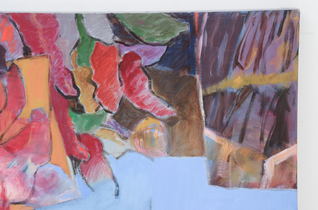 Fran Watson Acrylic on Canvas "Some Grass Lies Pink"