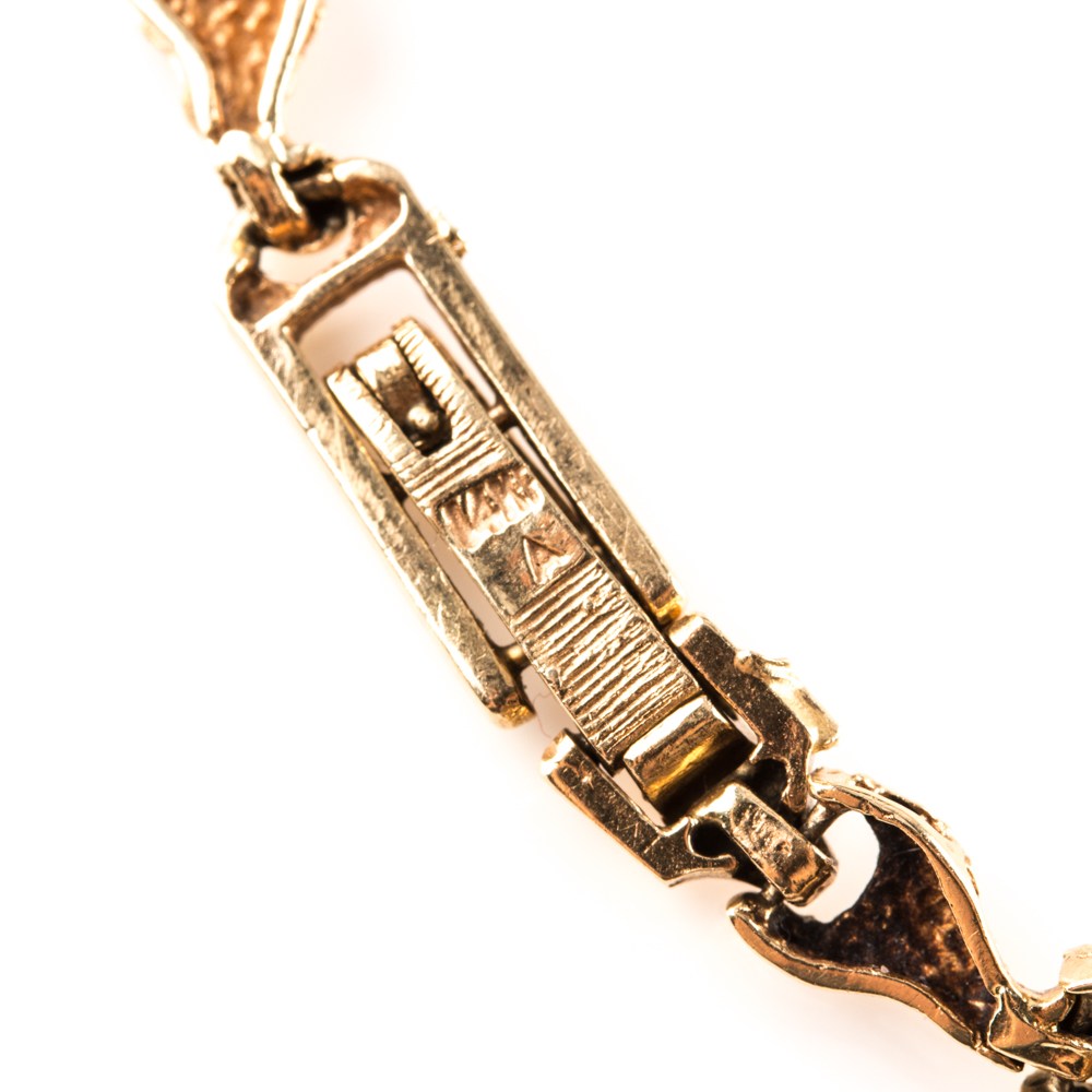 14K Yellow Gold Scrolled Bracelet