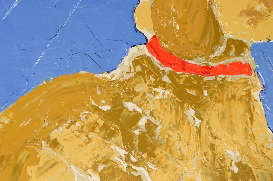 Gayle Gillette Hummel Original Acrylic Dog Portrait on Canvas