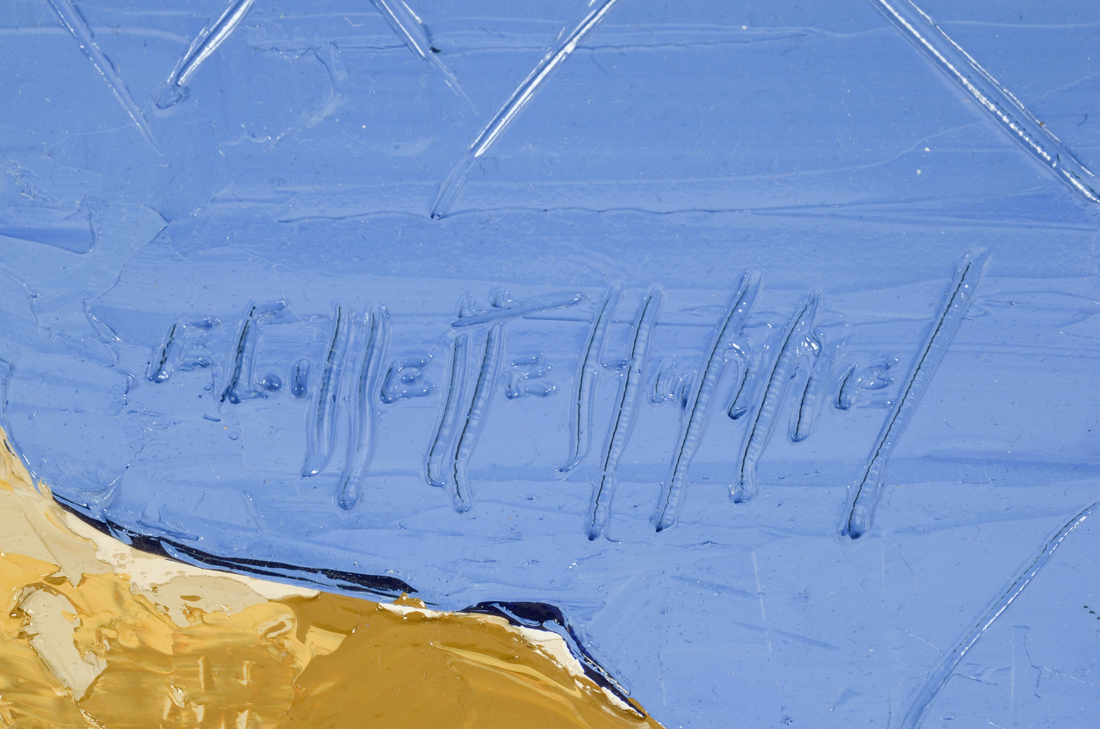 Gayle Gillette Hummel Original Acrylic Dog Portrait on Canvas